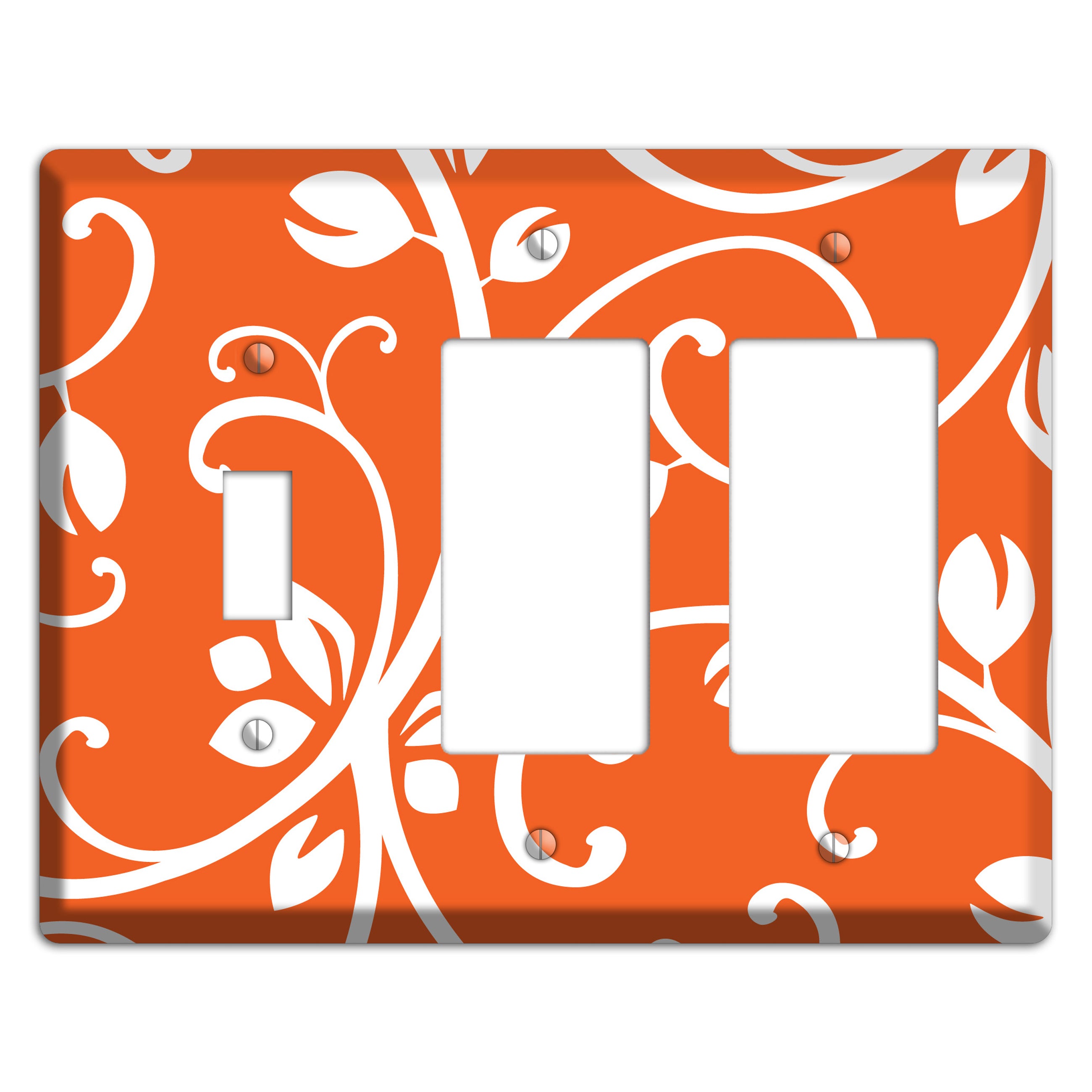 Red Bud Sprig Toggle / 2 Rocker Wallplate
