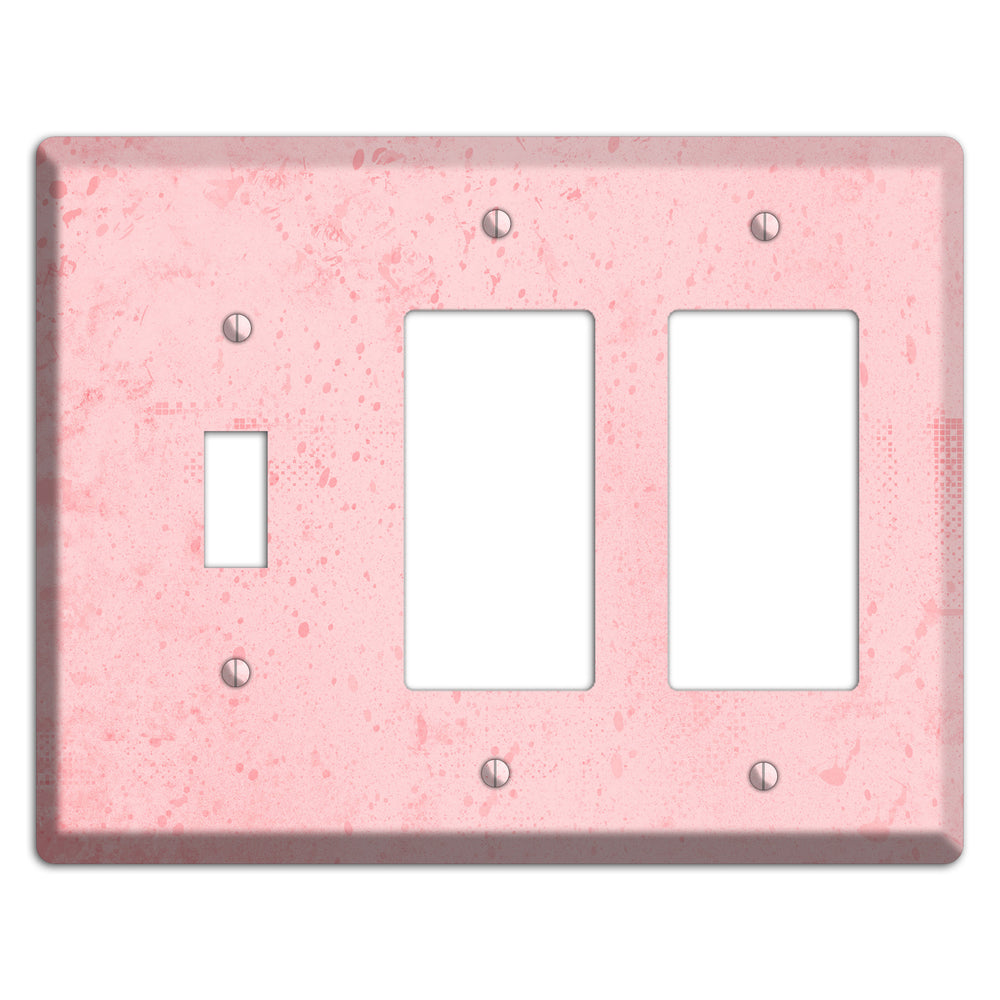 ShockingPpink Soft Coral Toggle / 2 Rocker Wallplate