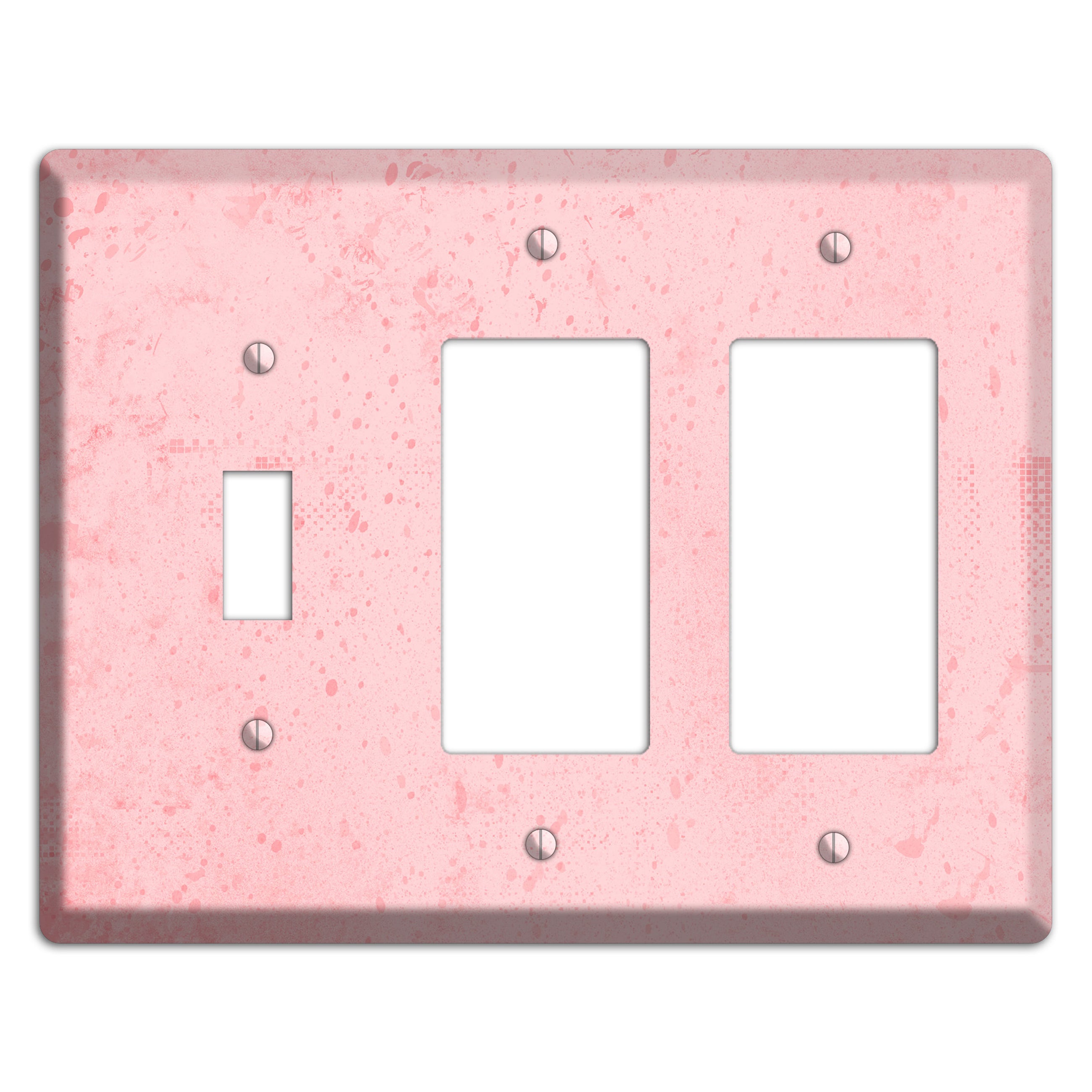 ShockingPpink Soft Coral Toggle / 2 Rocker Wallplate