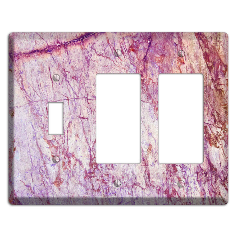 Maverick Marble Toggle / 2 Rocker Wallplate
