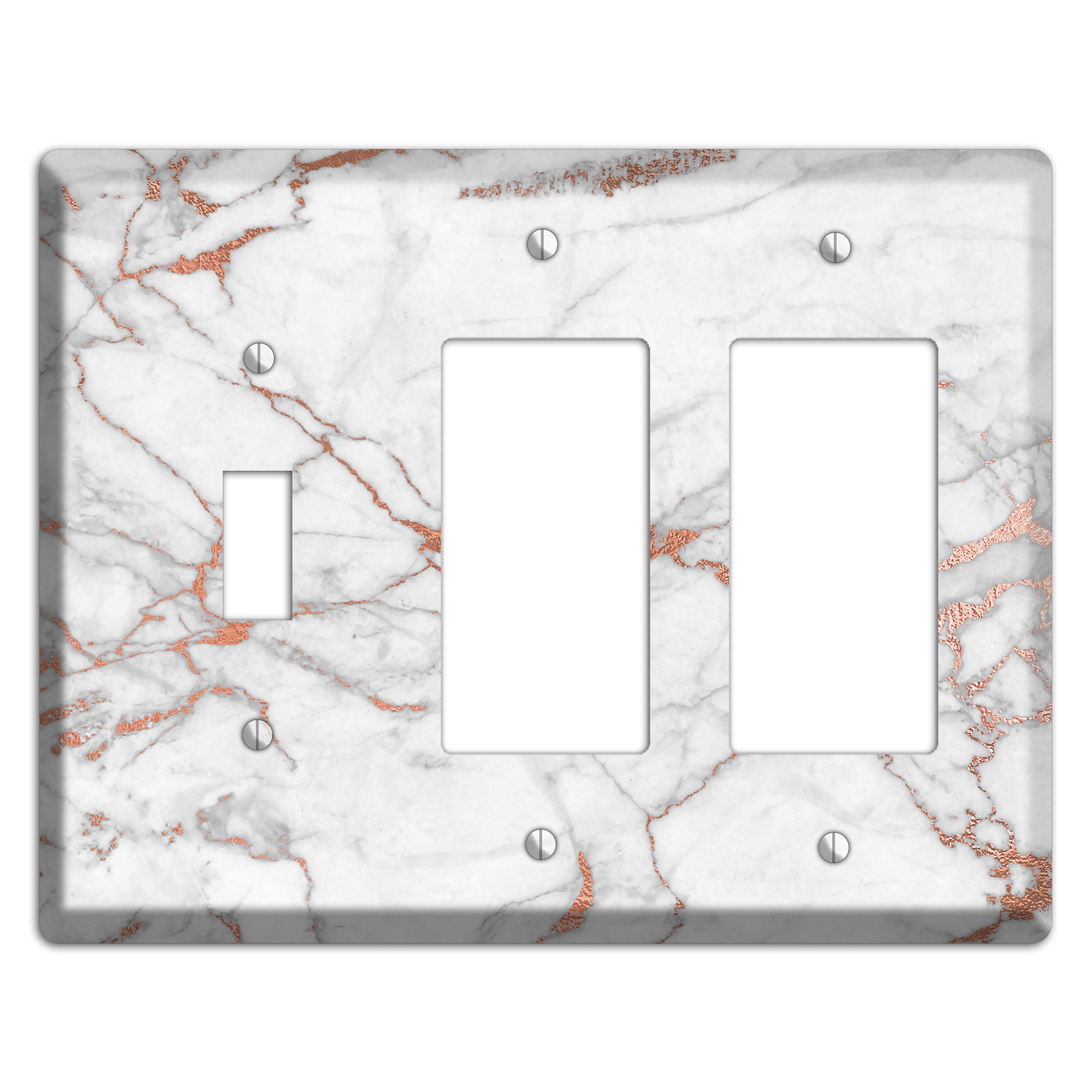 Copperfield Copper Toggle / 2 Rocker Wallplate
