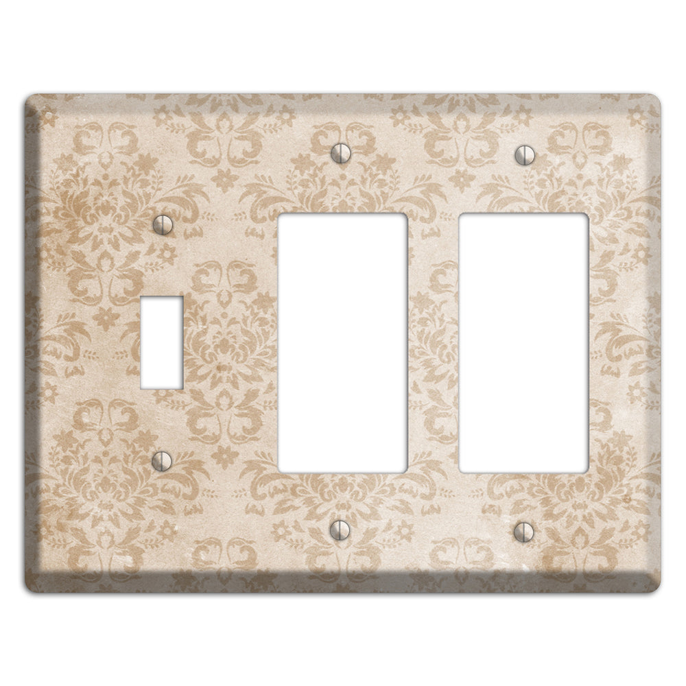 Bizarre Neutral Texture Toggle / 2 Rocker Wallplate