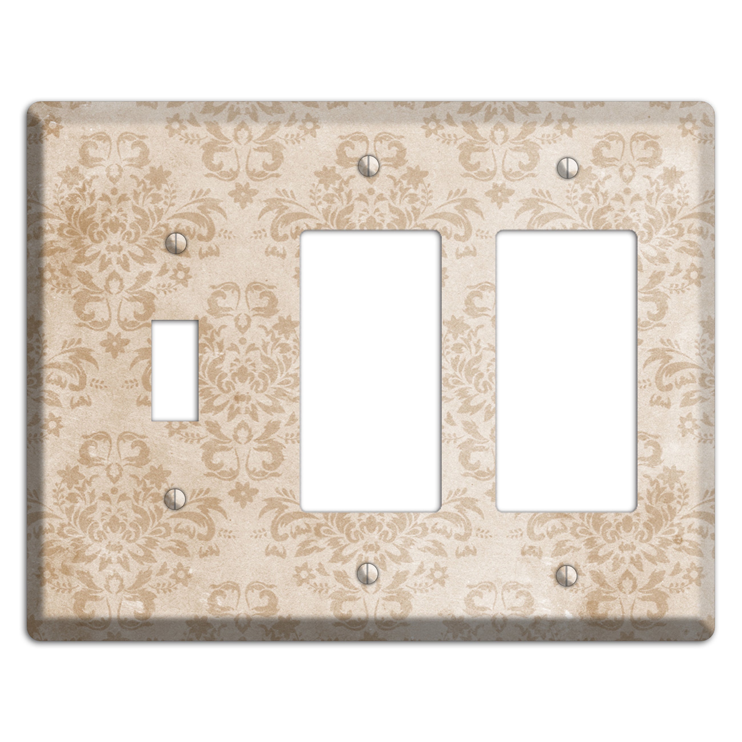Bizarre Neutral Texture Toggle / 2 Rocker Wallplate
