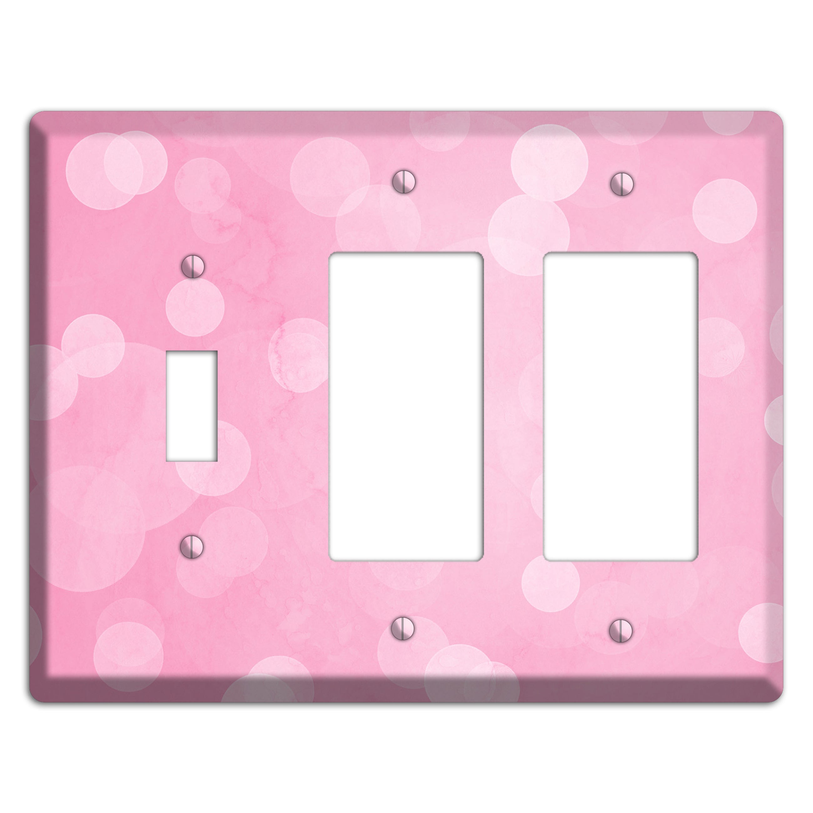 purple Pizzaz Pink Texture Toggle / 2 Rocker Wallplate