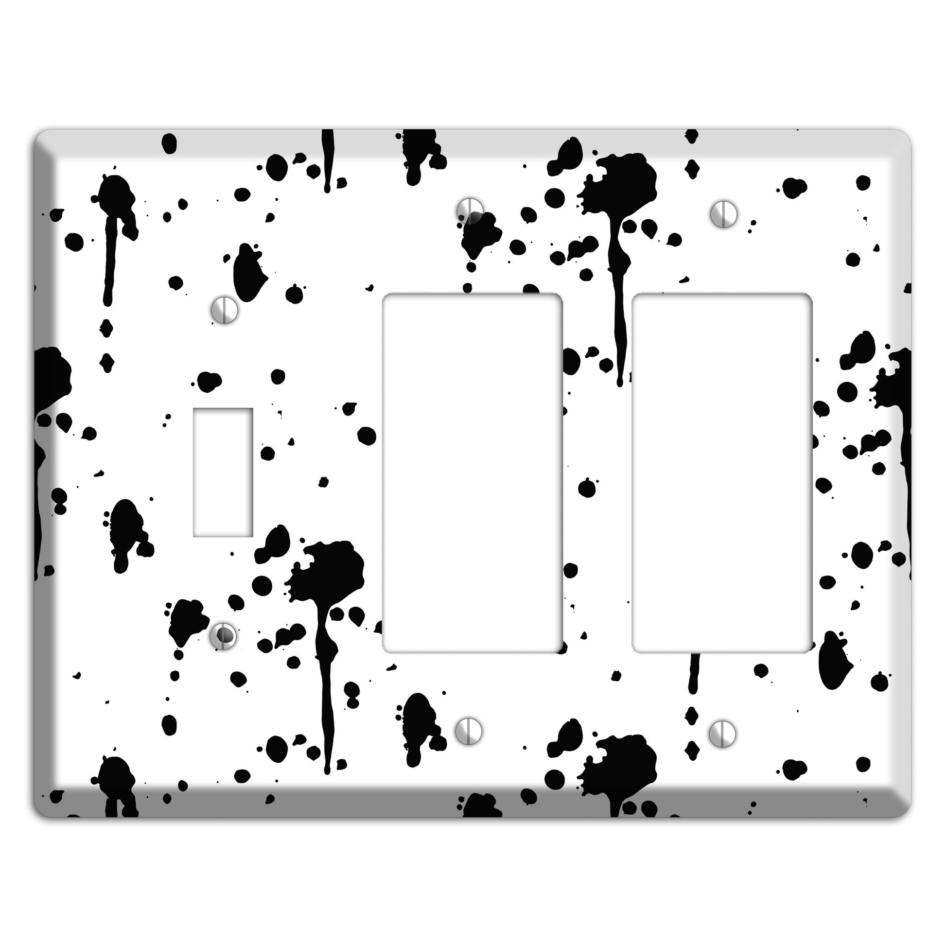 Ink Drips 1 Toggle / 2 Rocker Wallplate