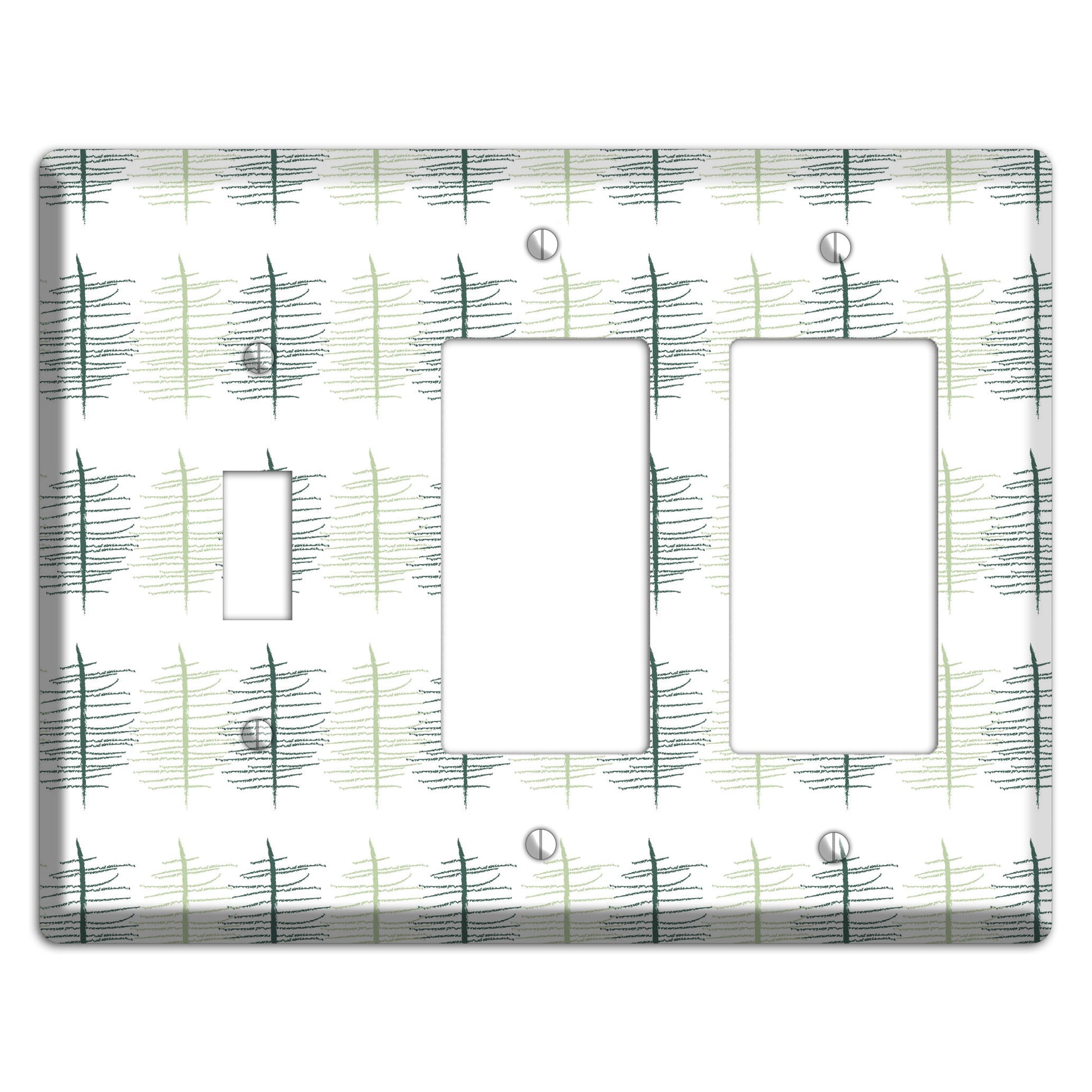 Leaves Style B Toggle / 2 Rocker Wallplate