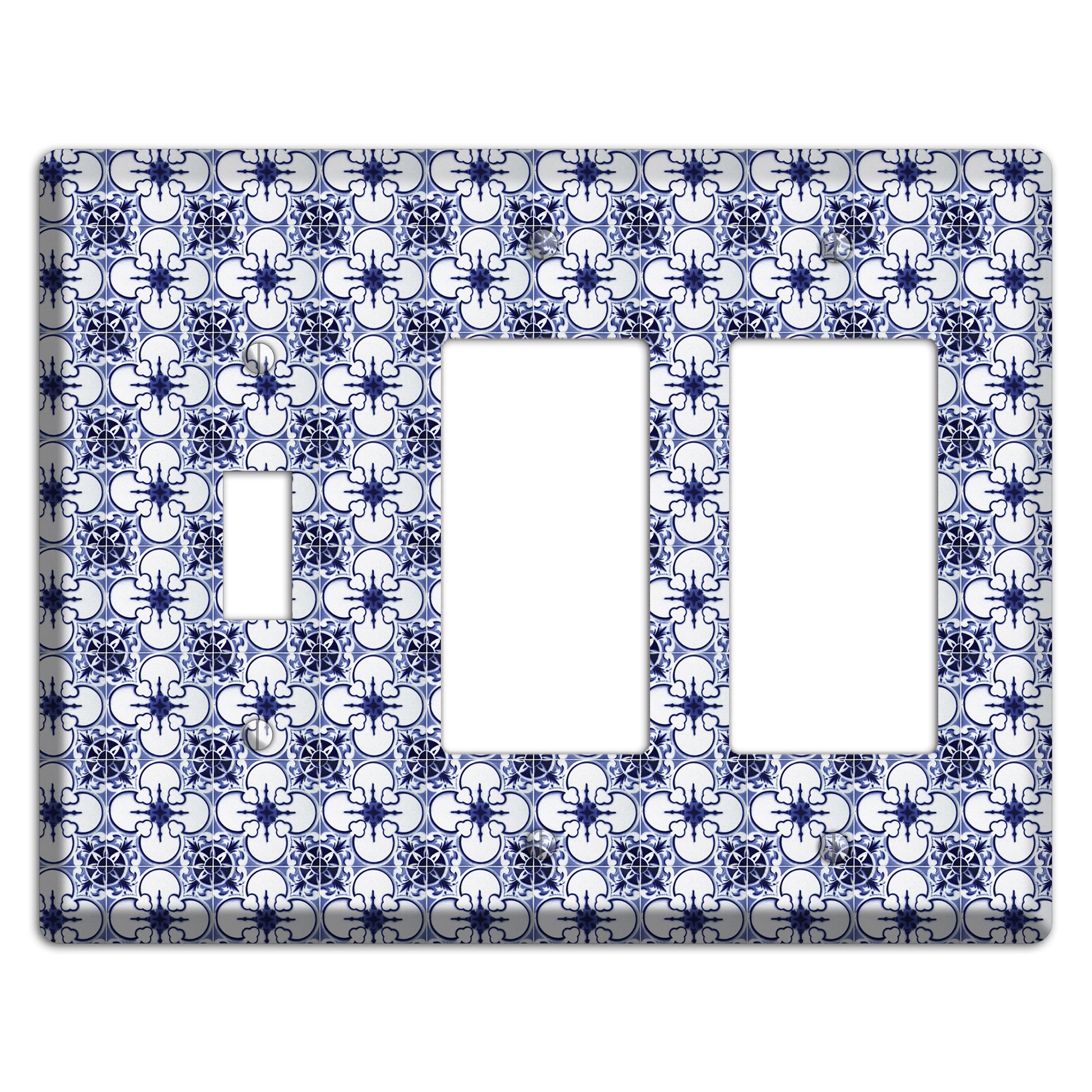 Tavira Tiles 9 Toggle / 2 Rocker Wallplate