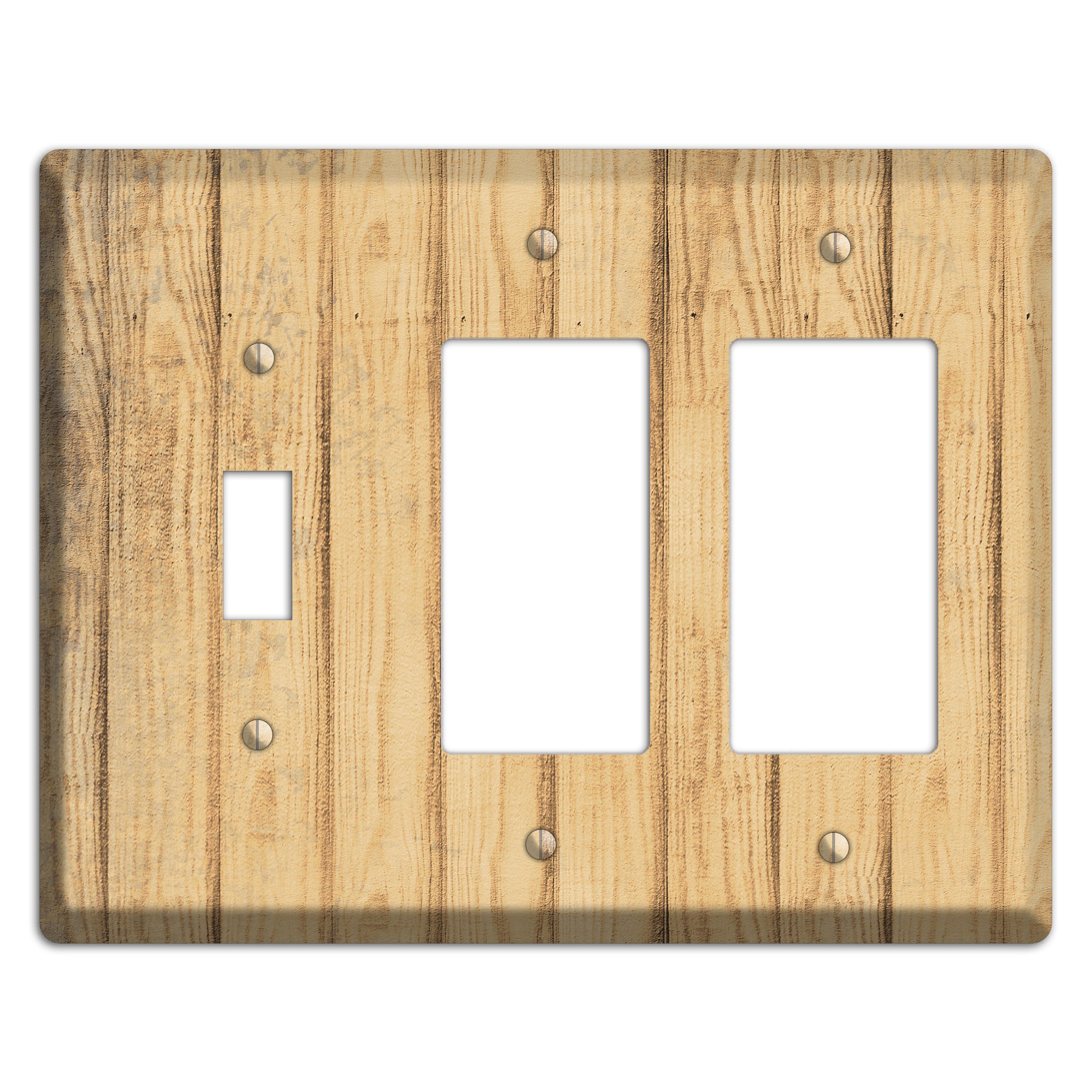 Twine Weathered Wood Toggle / 2 Rocker Wallplate