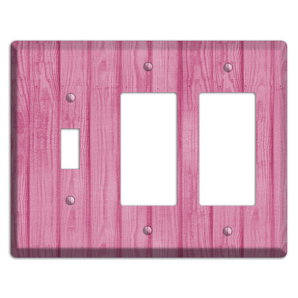 Can Can Pink Texture Toggle / 2 Rocker Wallplate