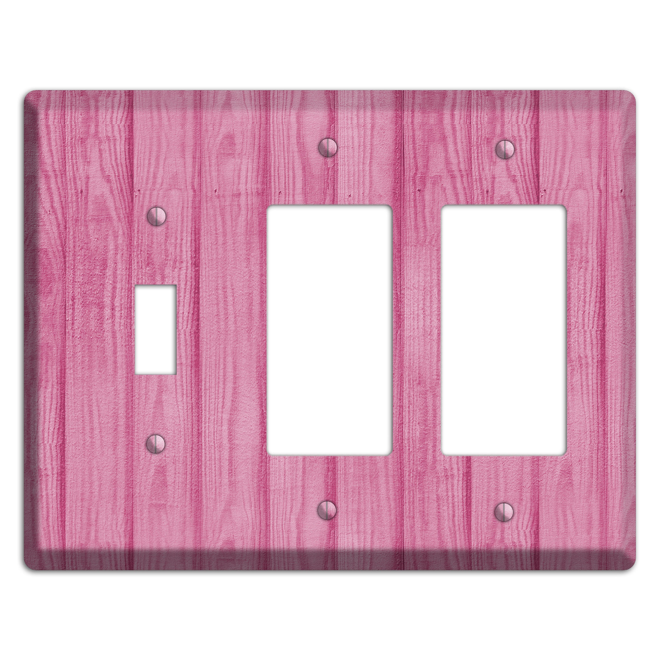 Can Can Pink Texture Toggle / 2 Rocker Wallplate