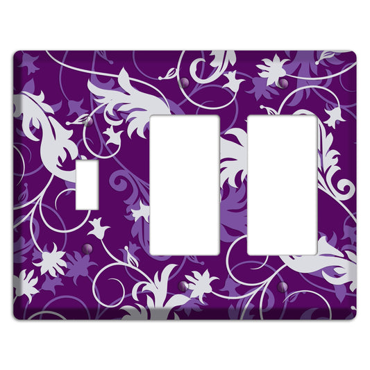 Purple Victorian Toggle / 2 Rocker Wallplate