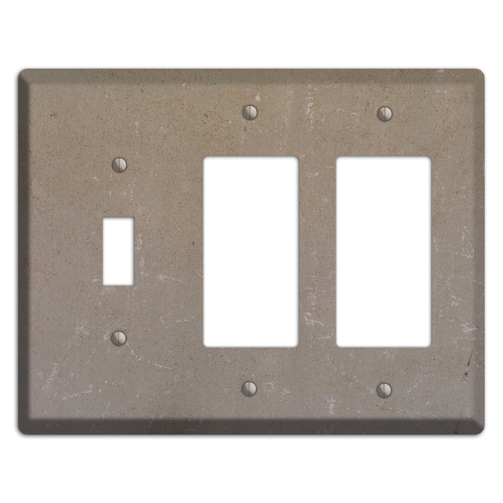Old Concrete 6 Toggle / 2 Rocker Wallplate