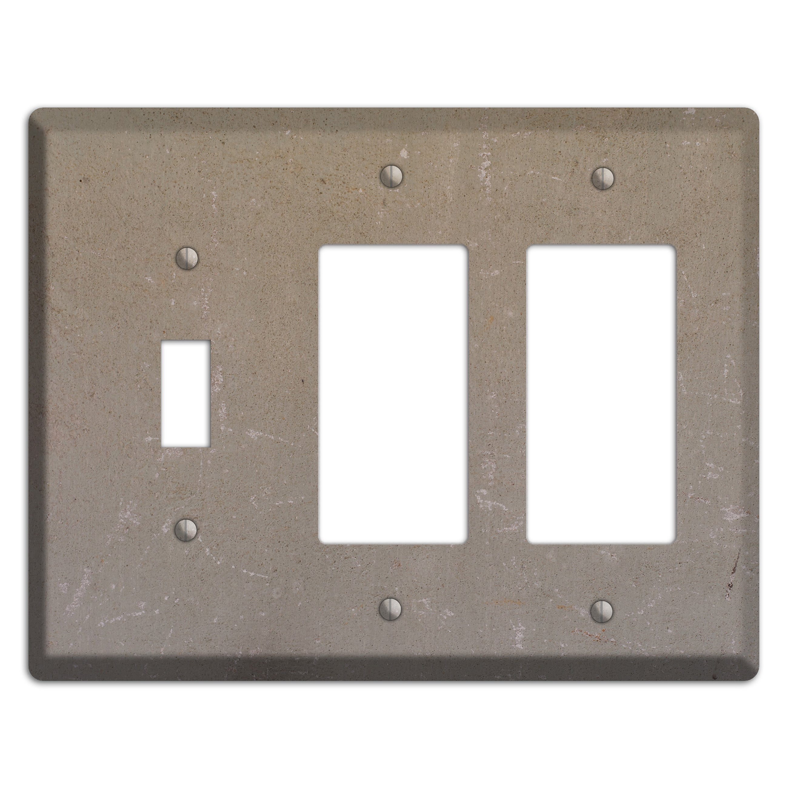 Old Concrete 6 Toggle / 2 Rocker Wallplate