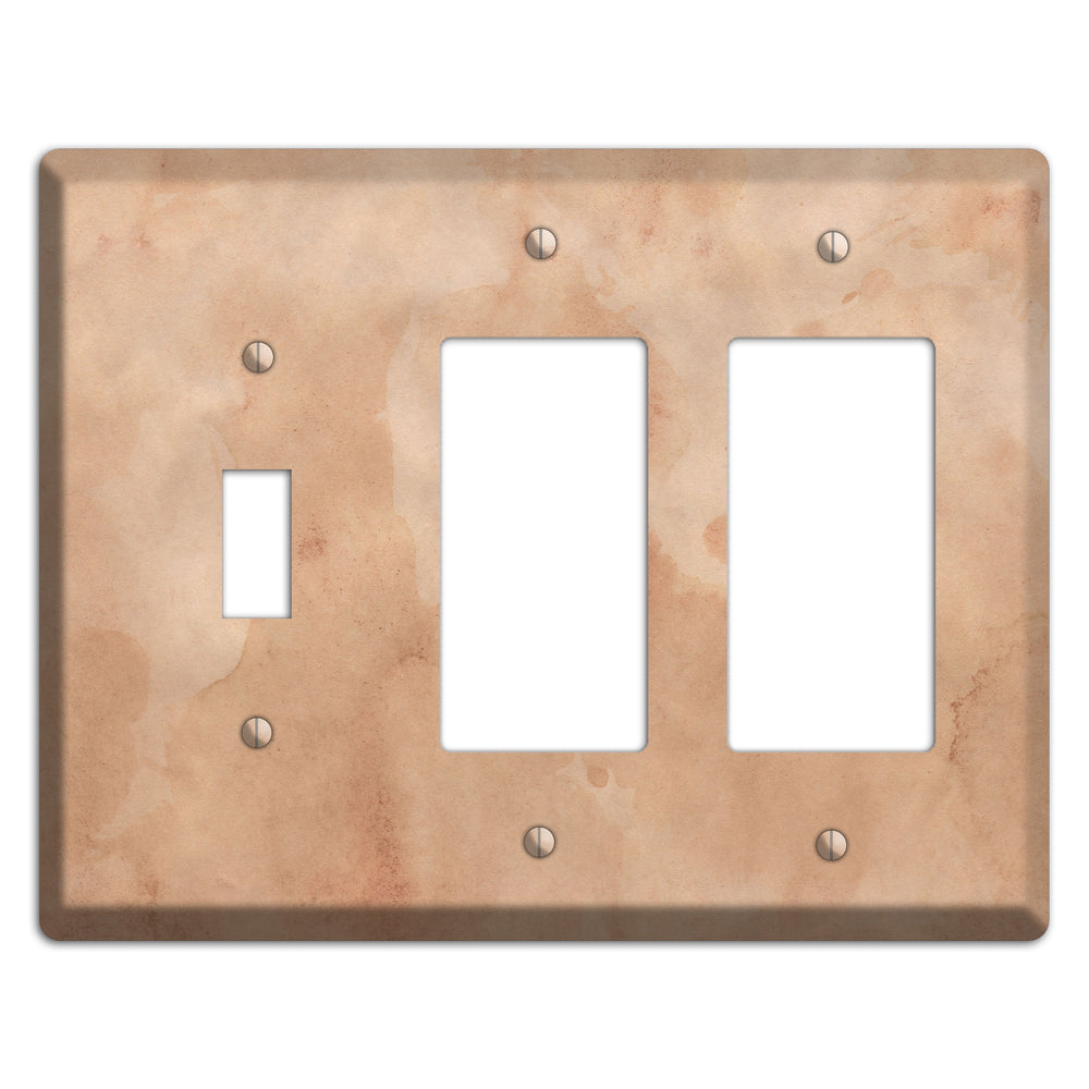Aged Paper 1 Toggle / 2 Rocker Wallplate