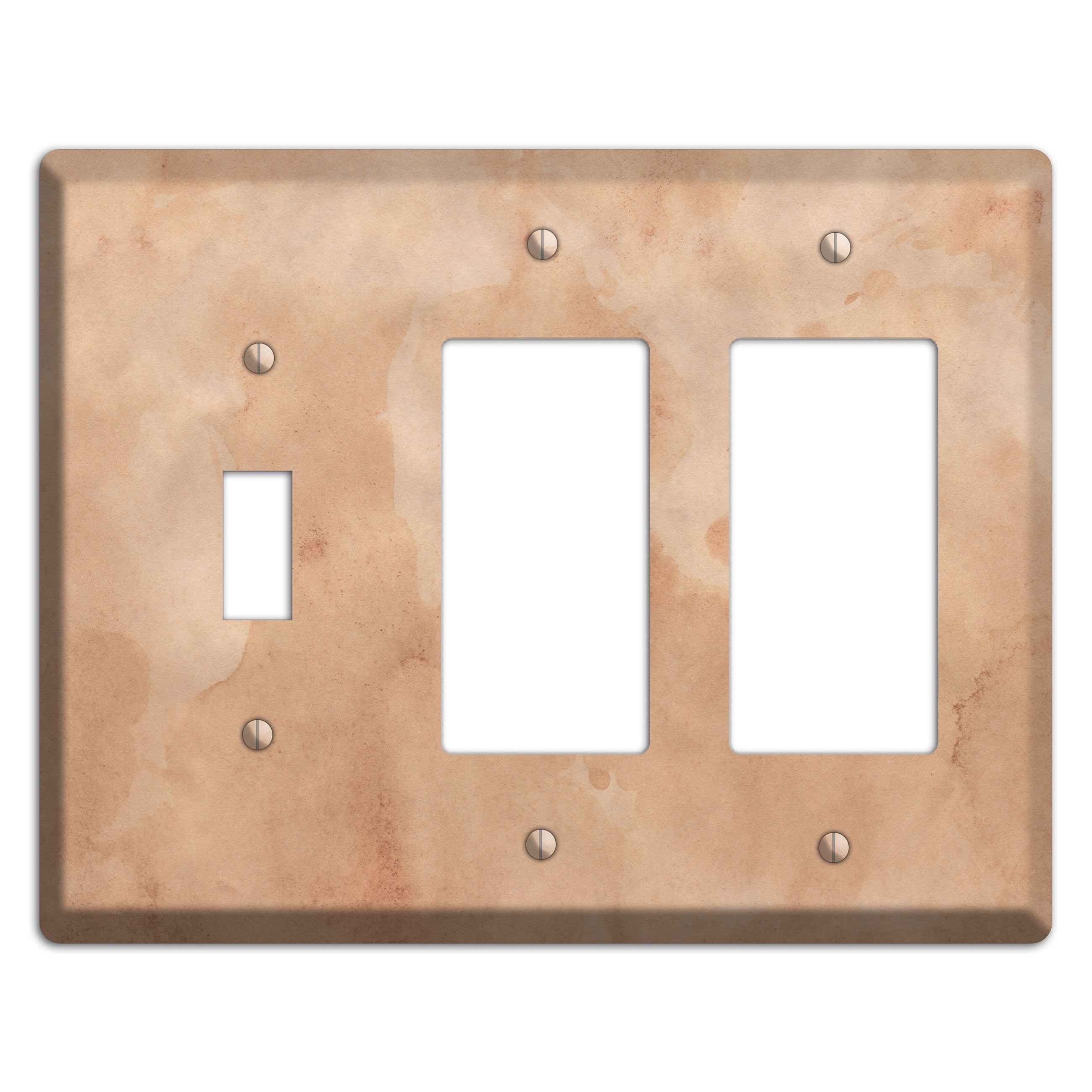 Aged Paper 1 Toggle / 2 Rocker Wallplate