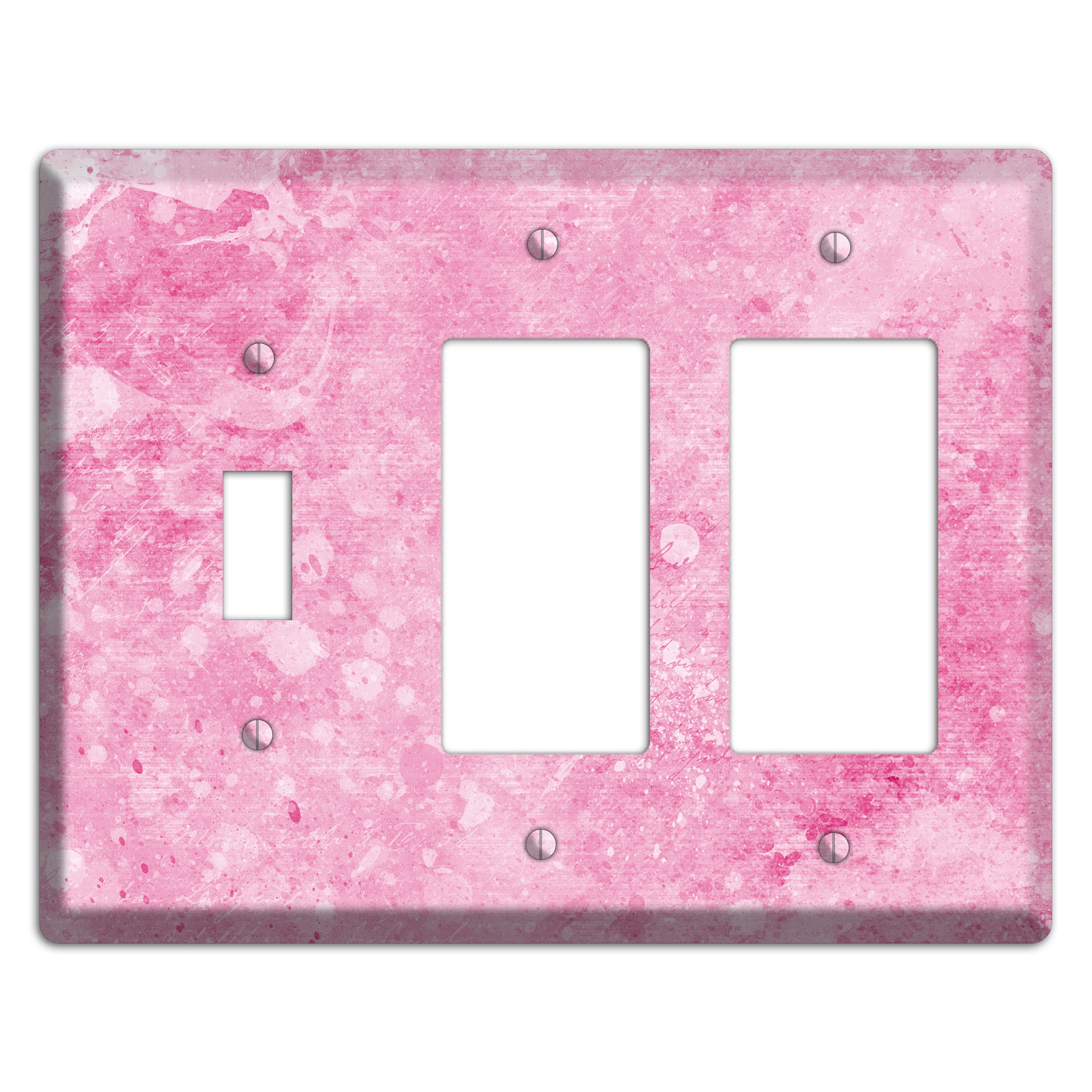 Wewak Pink Texture Toggle / 2 Rocker Wallplate