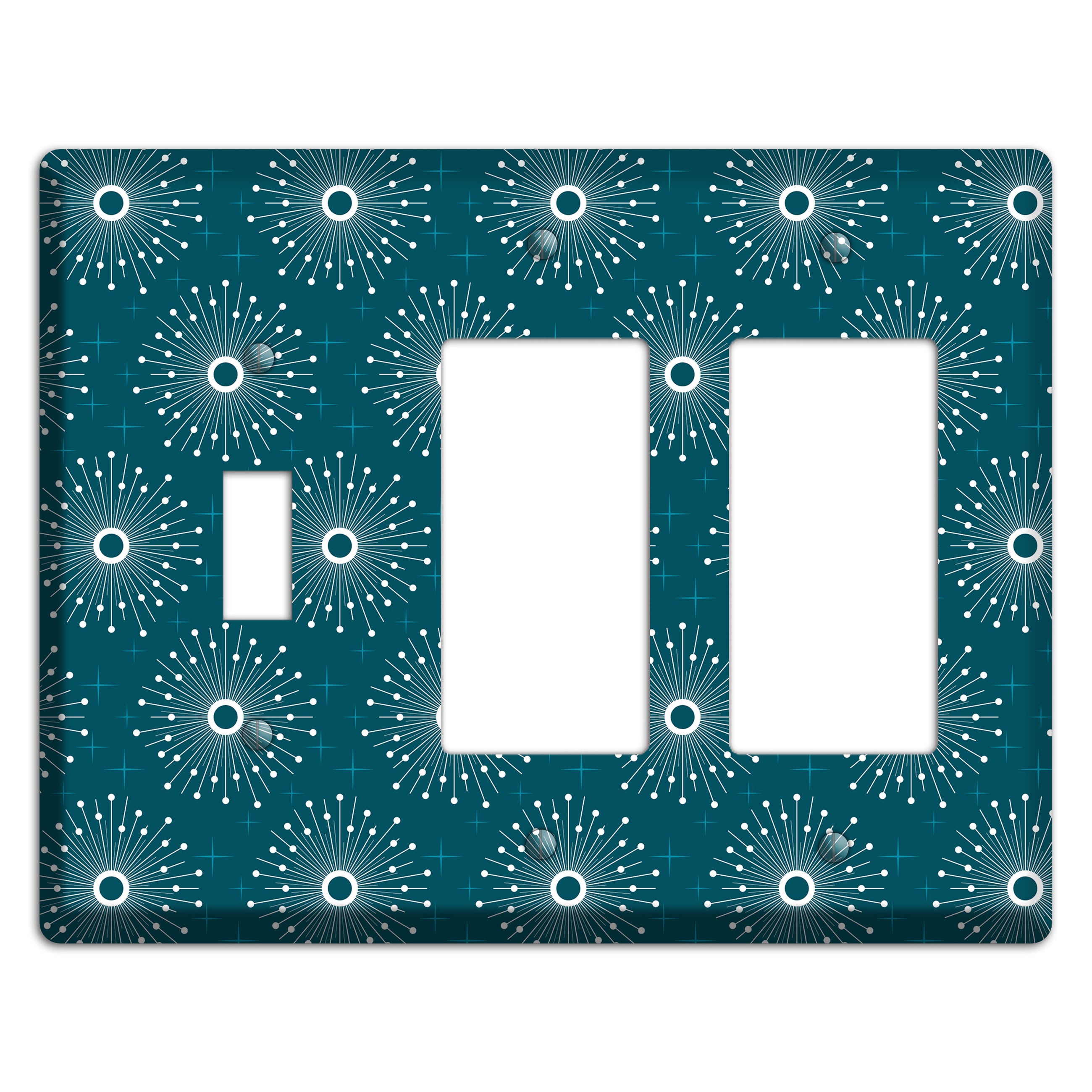 Star Burst Toggle / 2 Rocker Wallplate