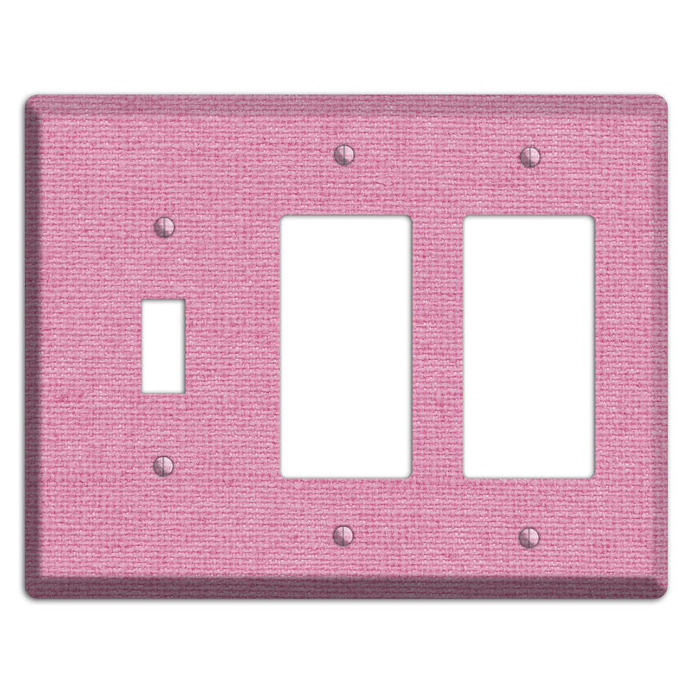 Gamboge Pink Texture Toggle / 2 Rocker Wallplate