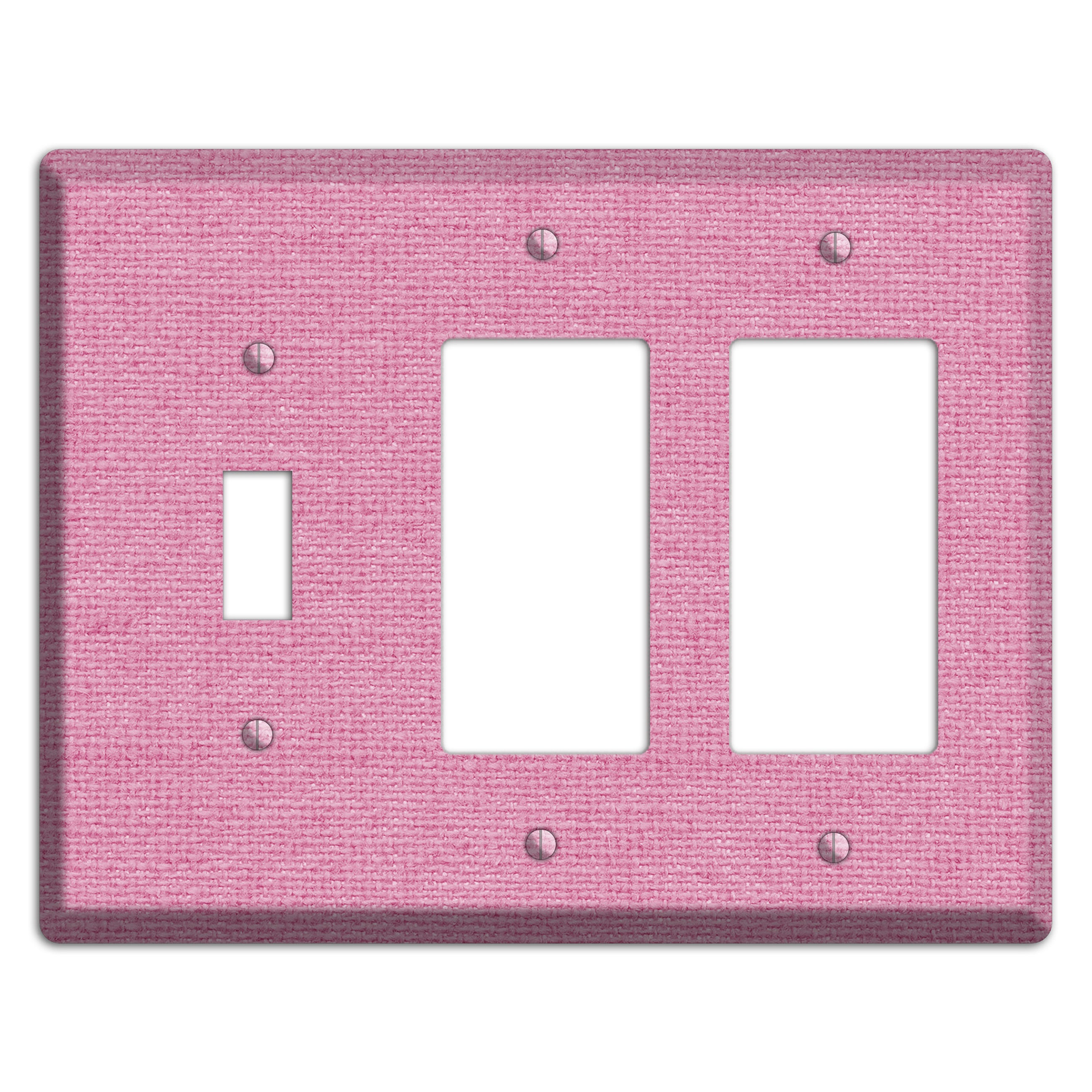 Gamboge Pink Texture Toggle / 2 Rocker Wallplate