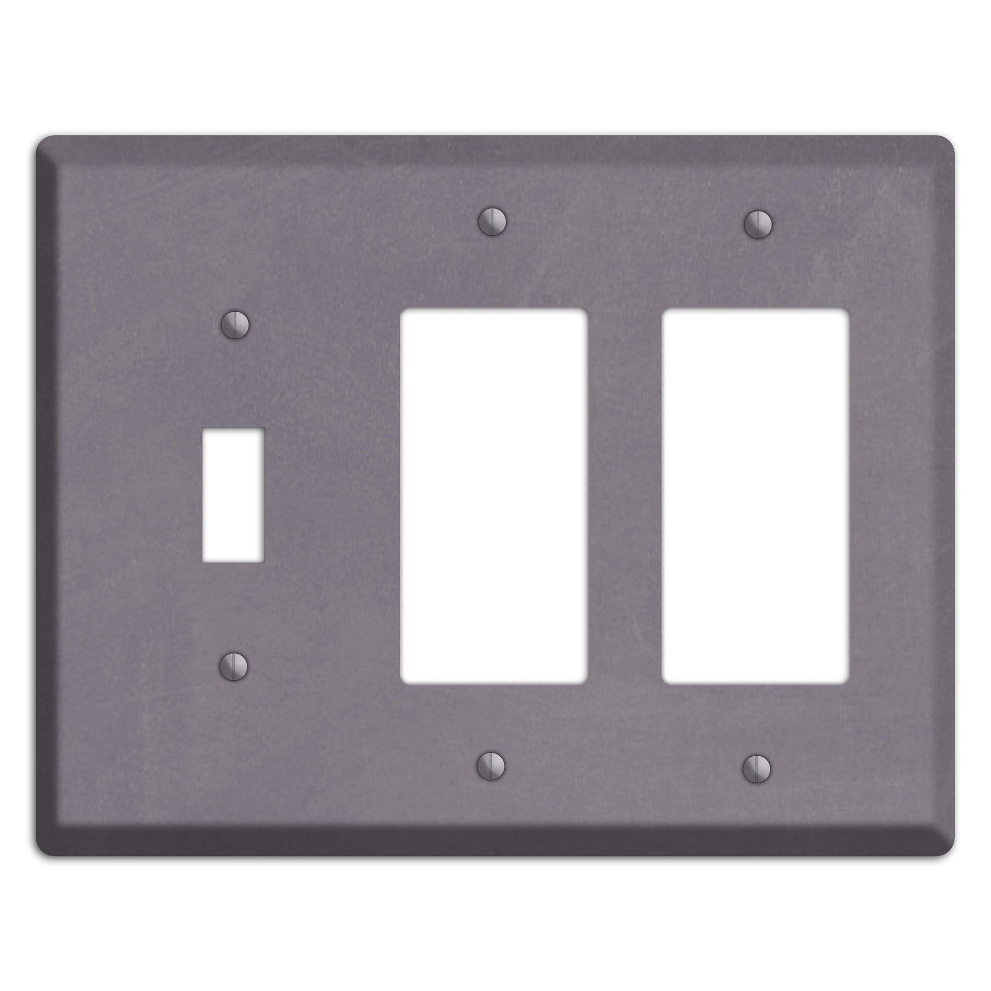 Chalk Purple Toggle / 2 Rocker Wallplate