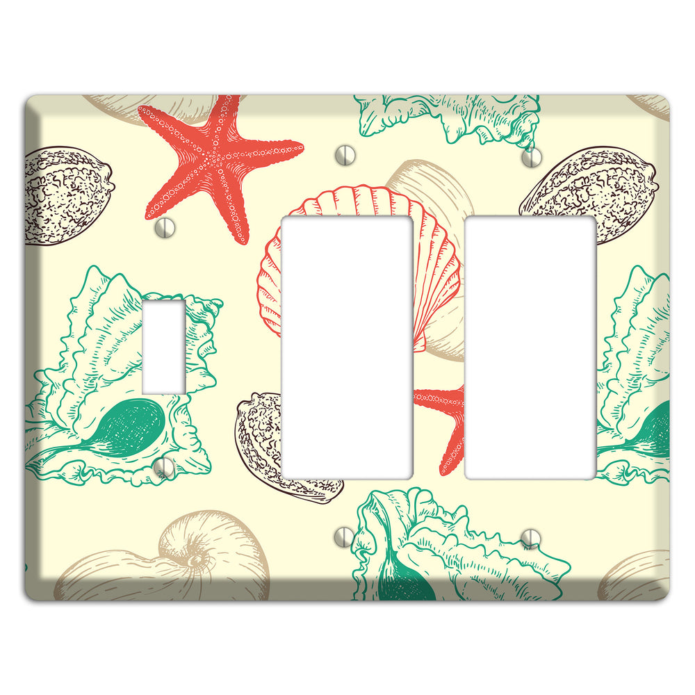 Shells 2 Toggle / 2 Rocker Wallplate
