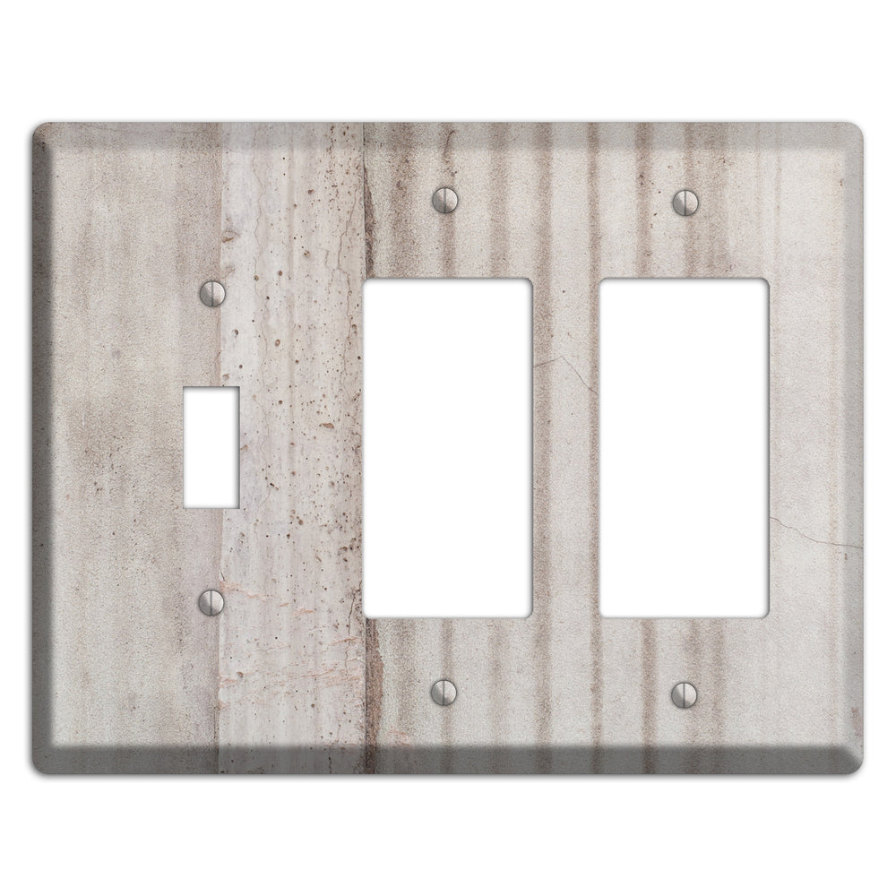 Old Concrete 5 Toggle / 2 Rocker Wallplate