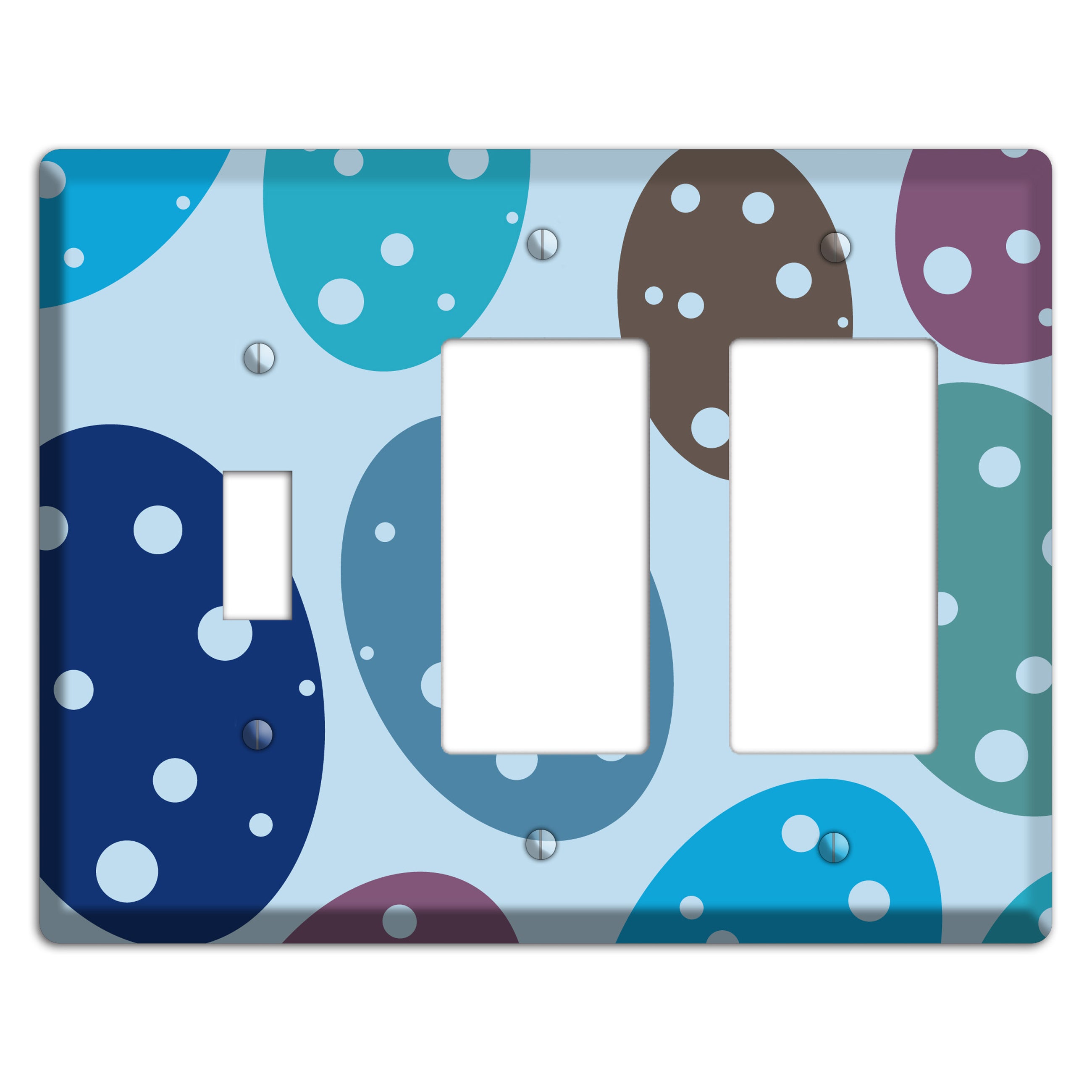 Blue Eggs Toggle / 2 Rocker Wallplate