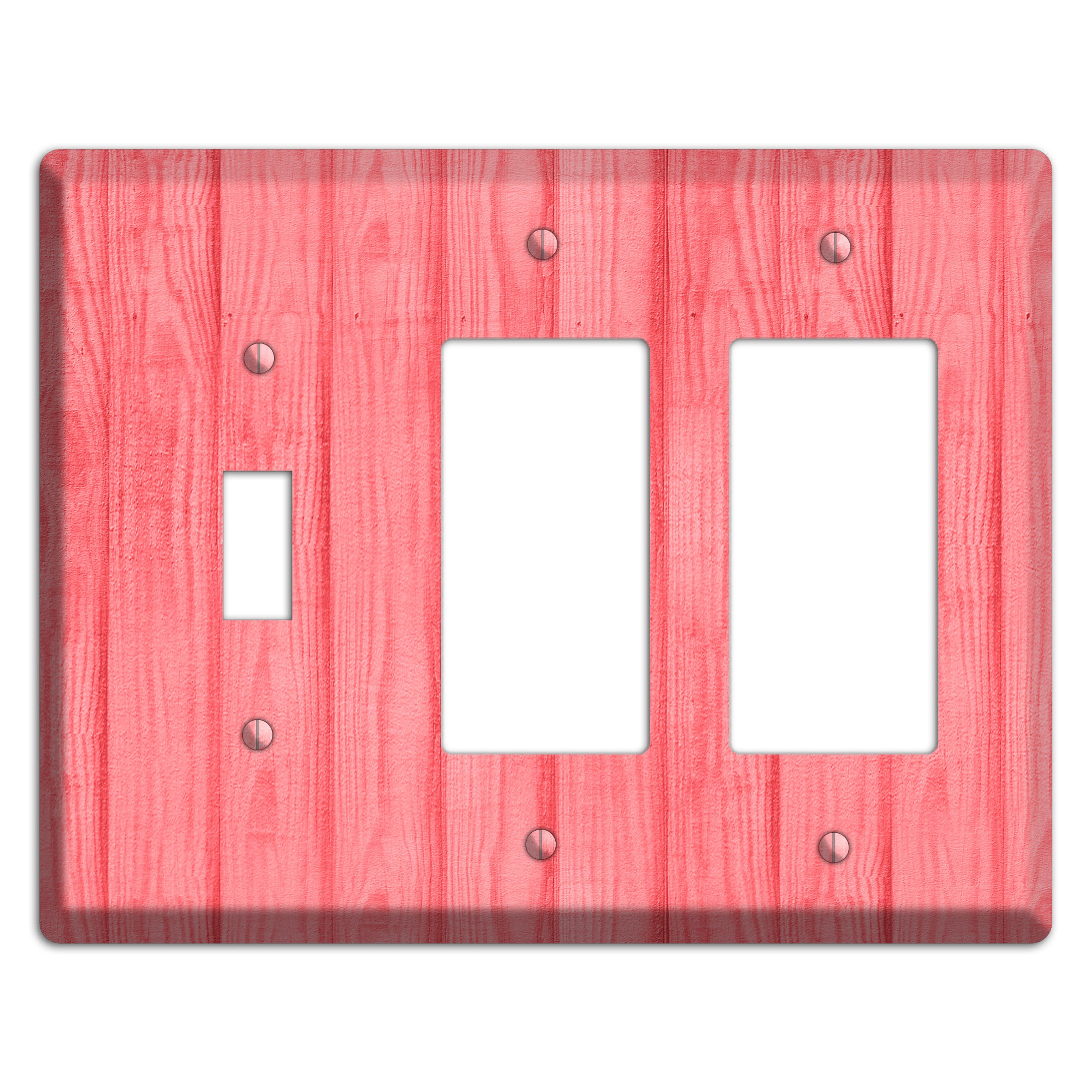 Geraldine Soft Coral Toggle / 2 Rocker Wallplate