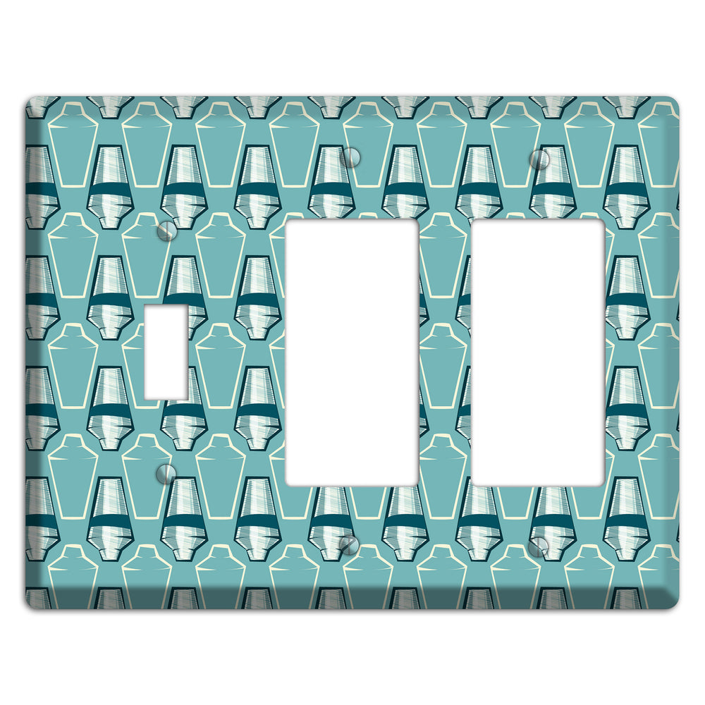 Cocktail Shakers Toggle / 2 Rocker Wallplate
