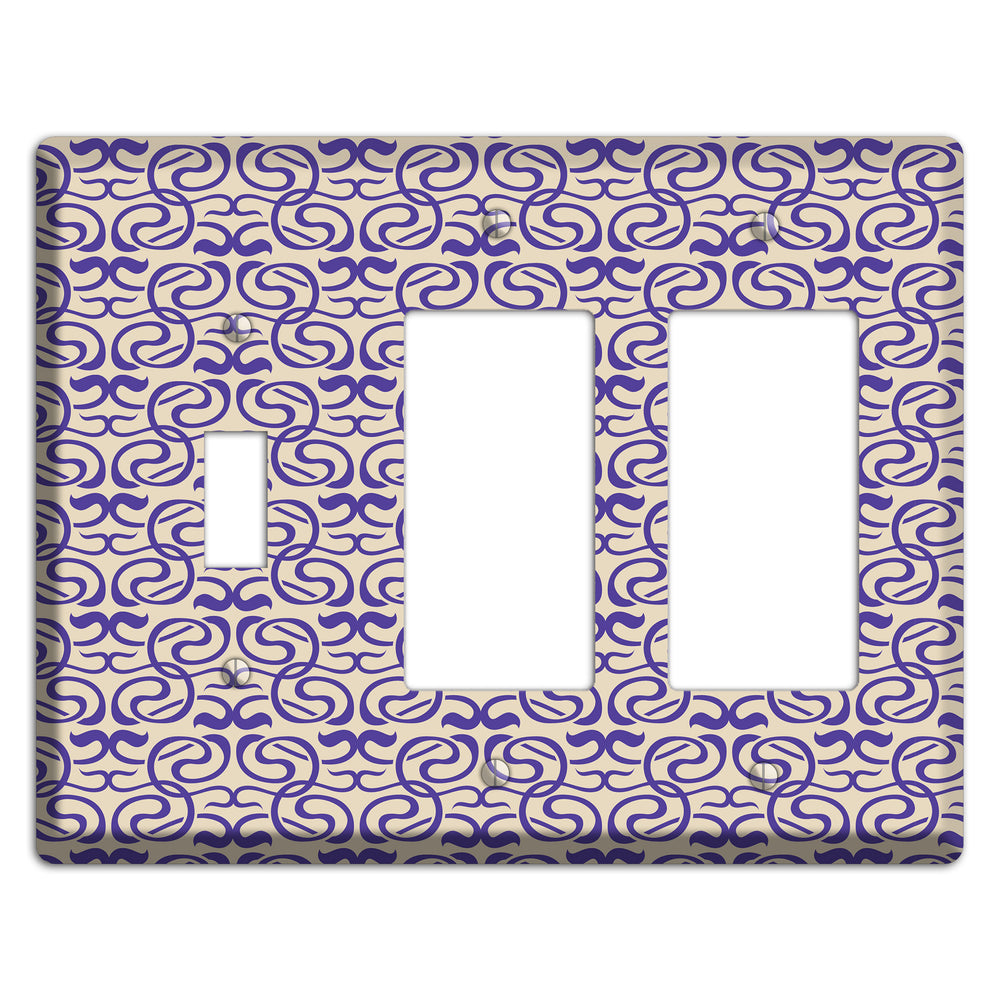 Nouveau Swirls Toggle / 2 Rocker Wallplate