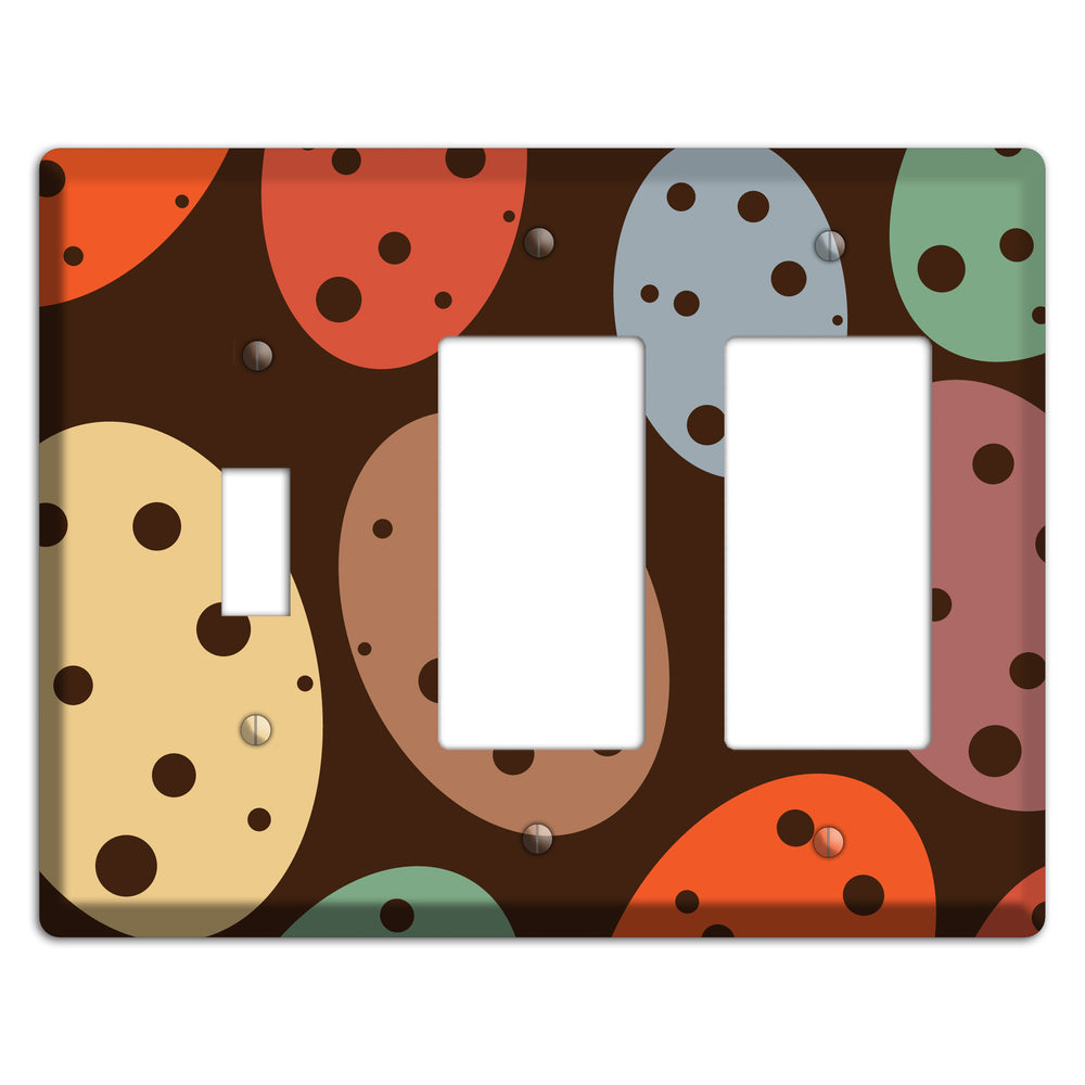 Brown Eggs Toggle / 2 Rocker Wallplate