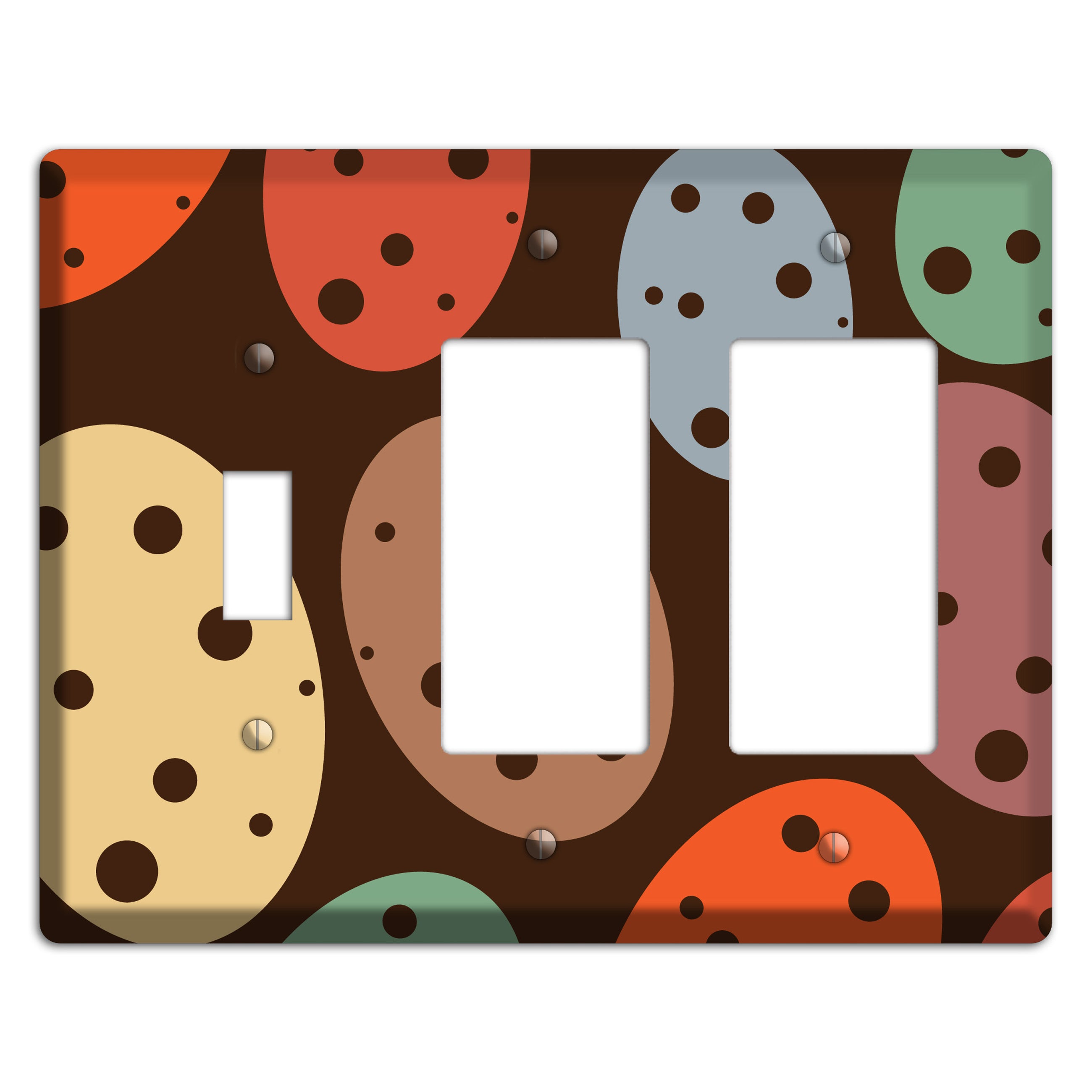 Brown Eggs Toggle / 2 Rocker Wallplate