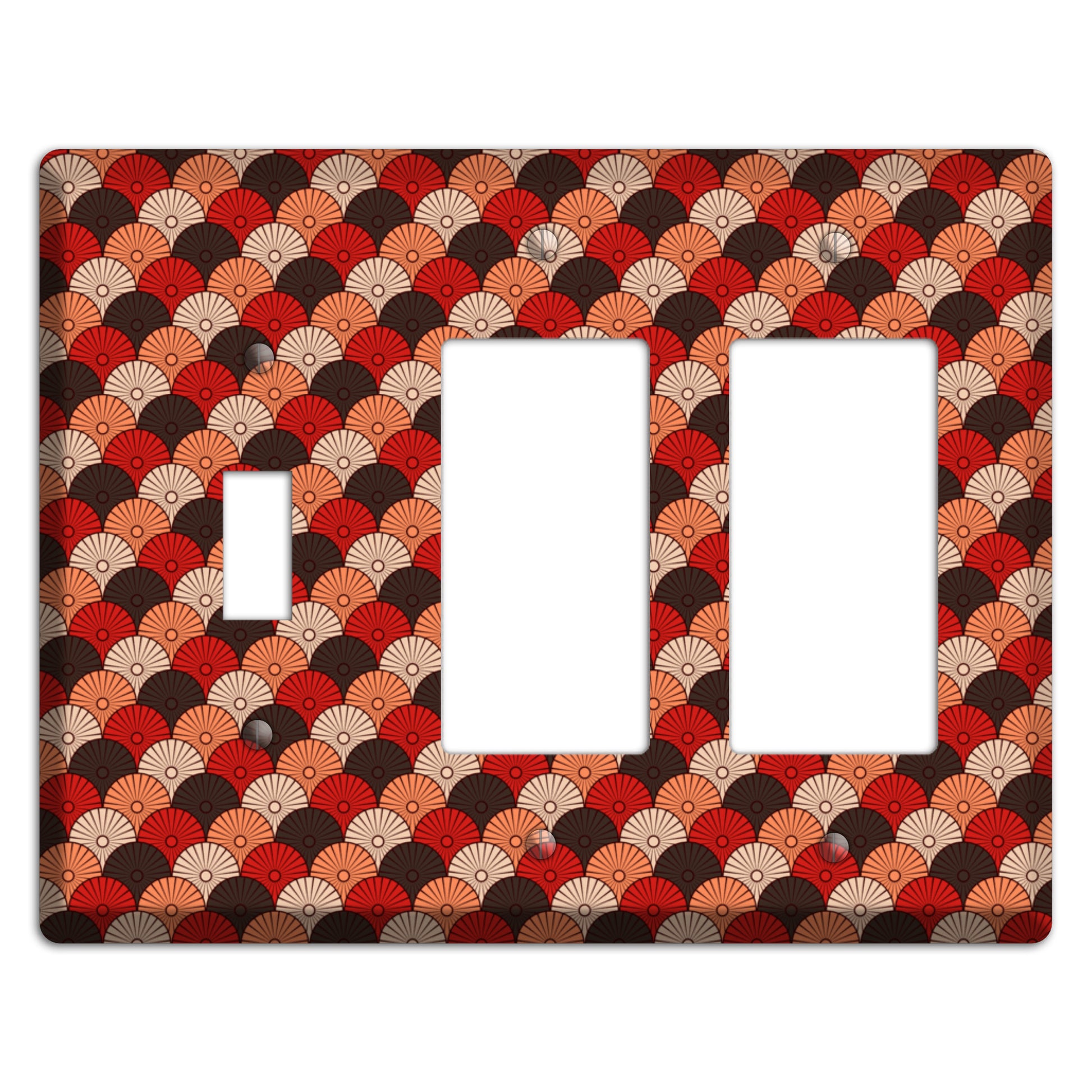 Asian Scallops Toggle / 2 Rocker Wallplate