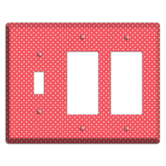 Multi Pink Tiny Polka Dots Toggle / 2 Rocker Wallplate