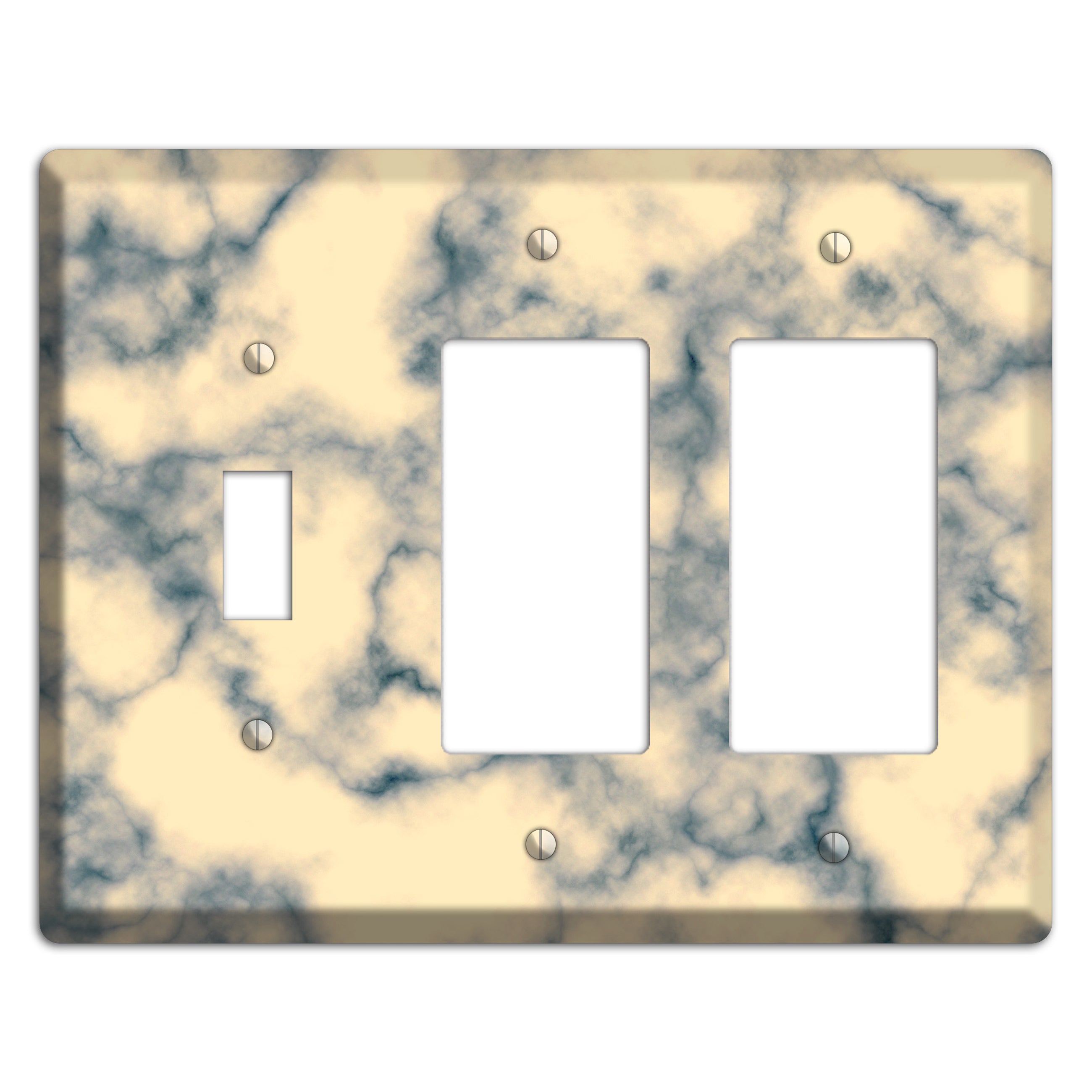 Mantle Marble Toggle / 2 Rocker Wallplate