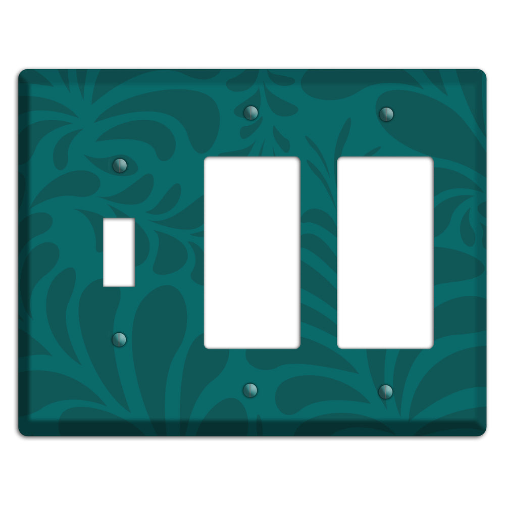 Jade Herati Toggle / 2 Rocker Wallplate