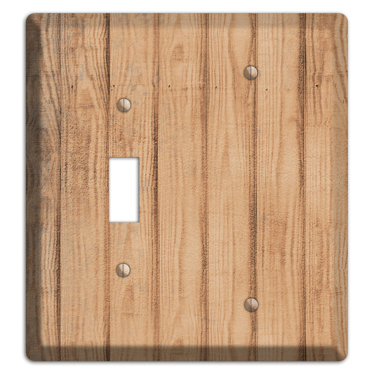 Tan Weathered Wood Toggle / Blank Wallplate