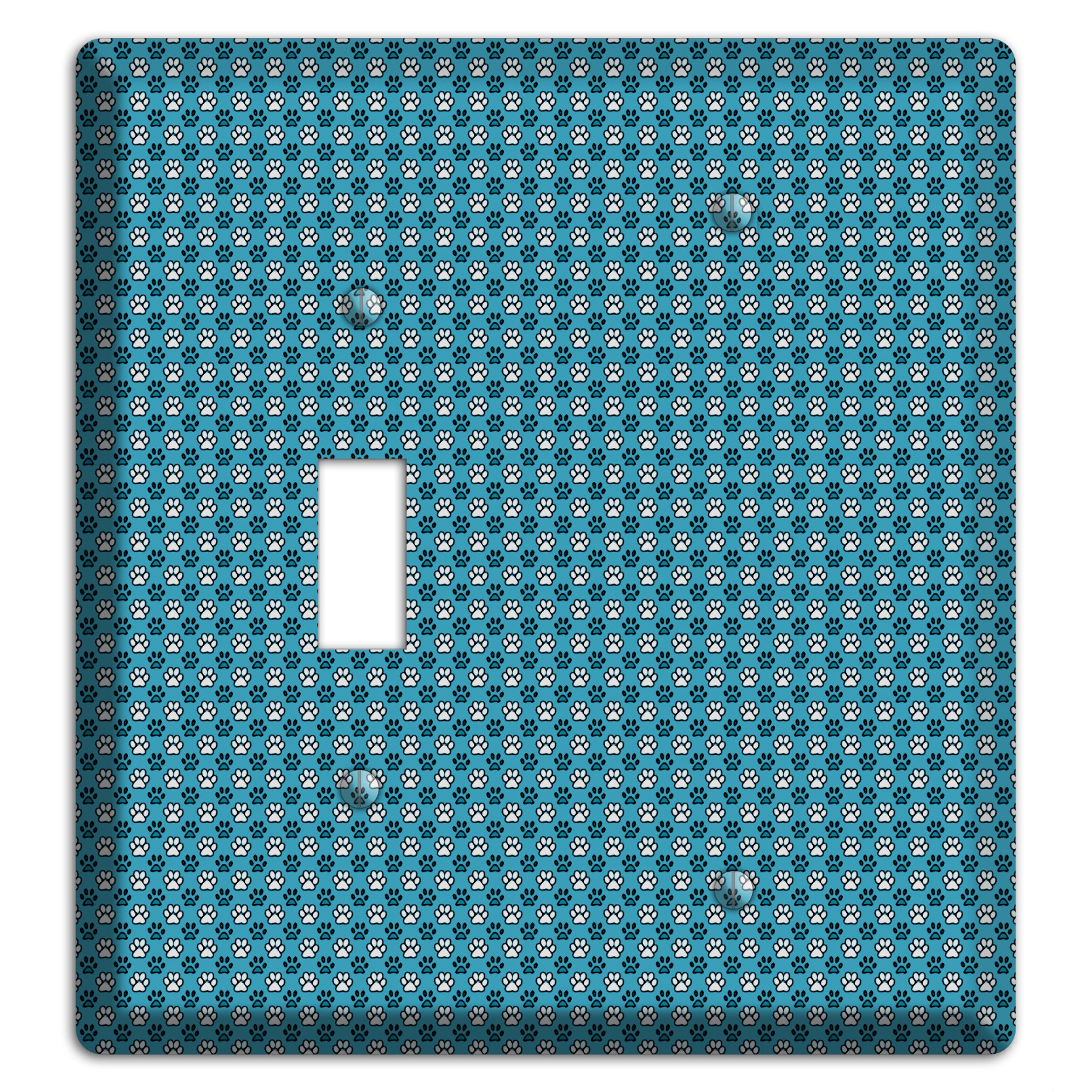 Blue Paw Prints Toggle / Blank Wallplate