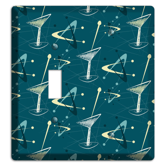 Navy Cocktail Hour Toggle / Blank Wallplate