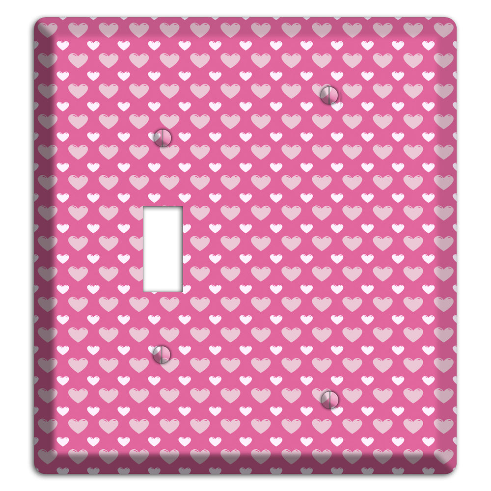 Tiled Small Hearts Toggle / Blank Wallplate
