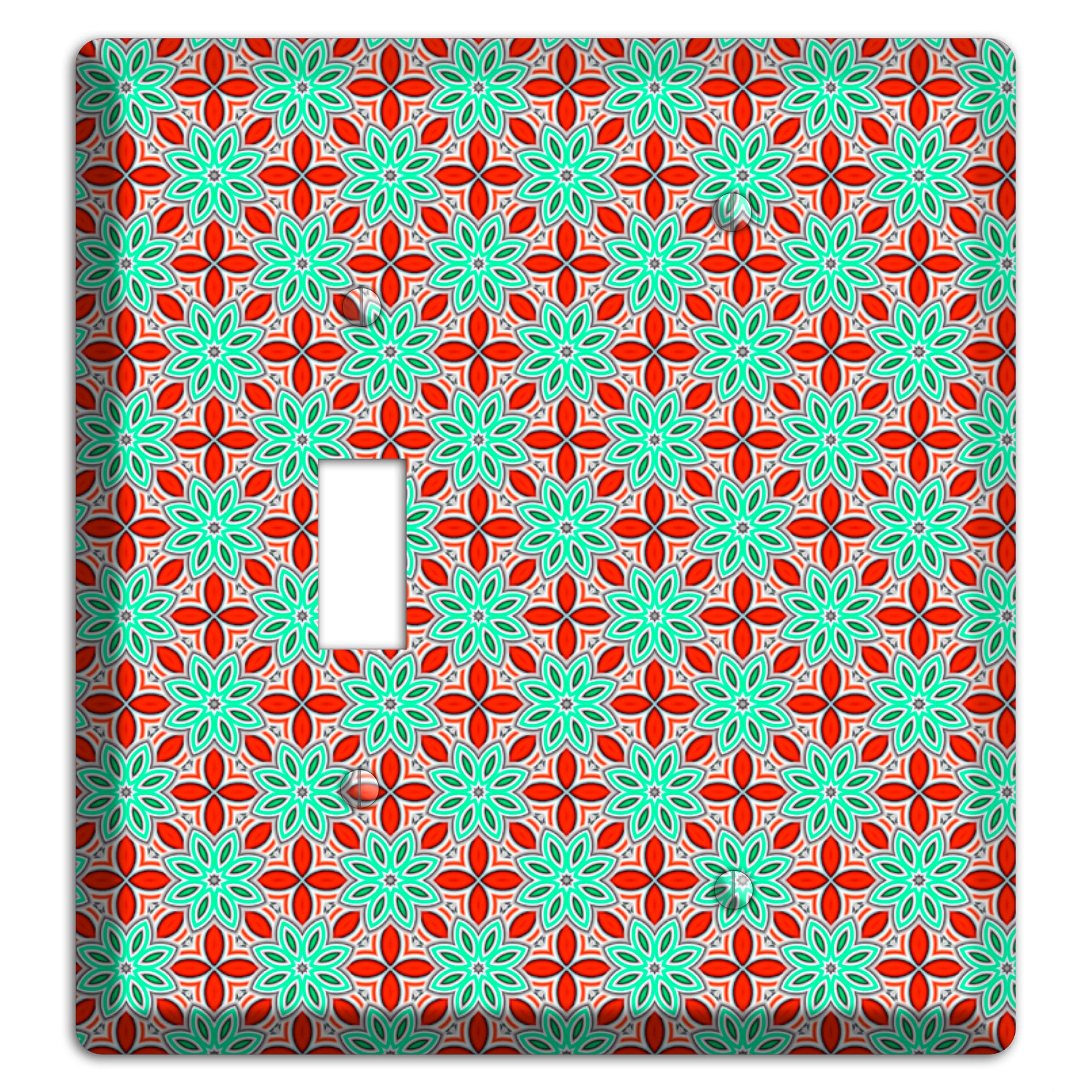 Green and Red Foulard 2 Toggle / Blank Wallplate