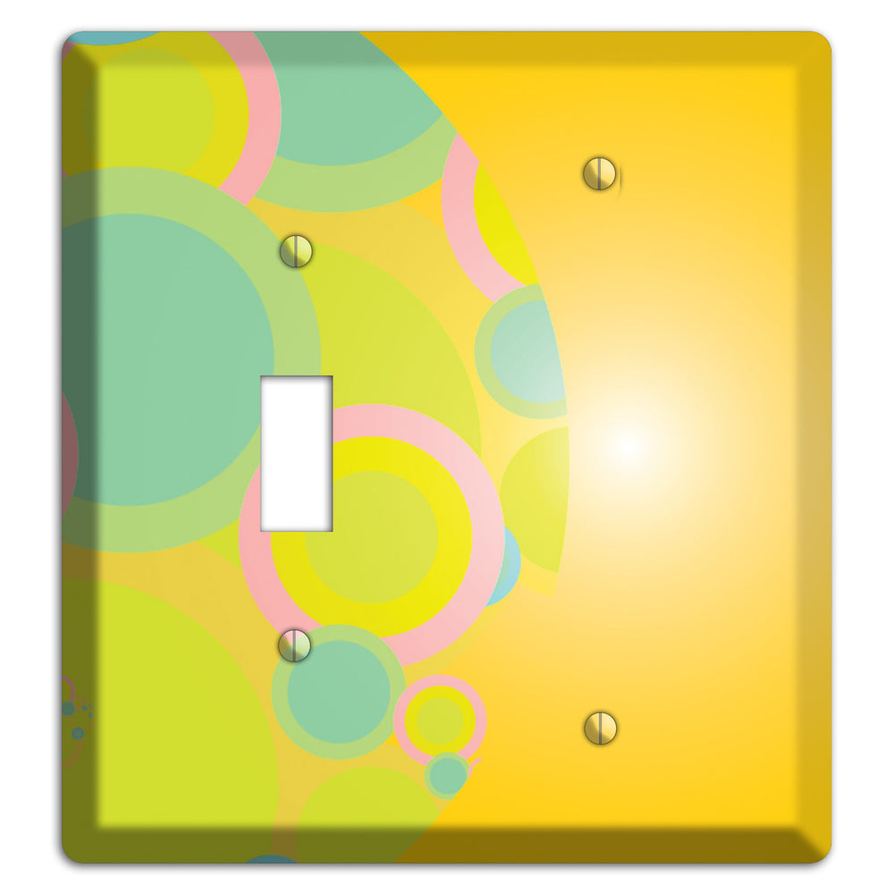 Yellow Circles Toggle / Blank Wallplate