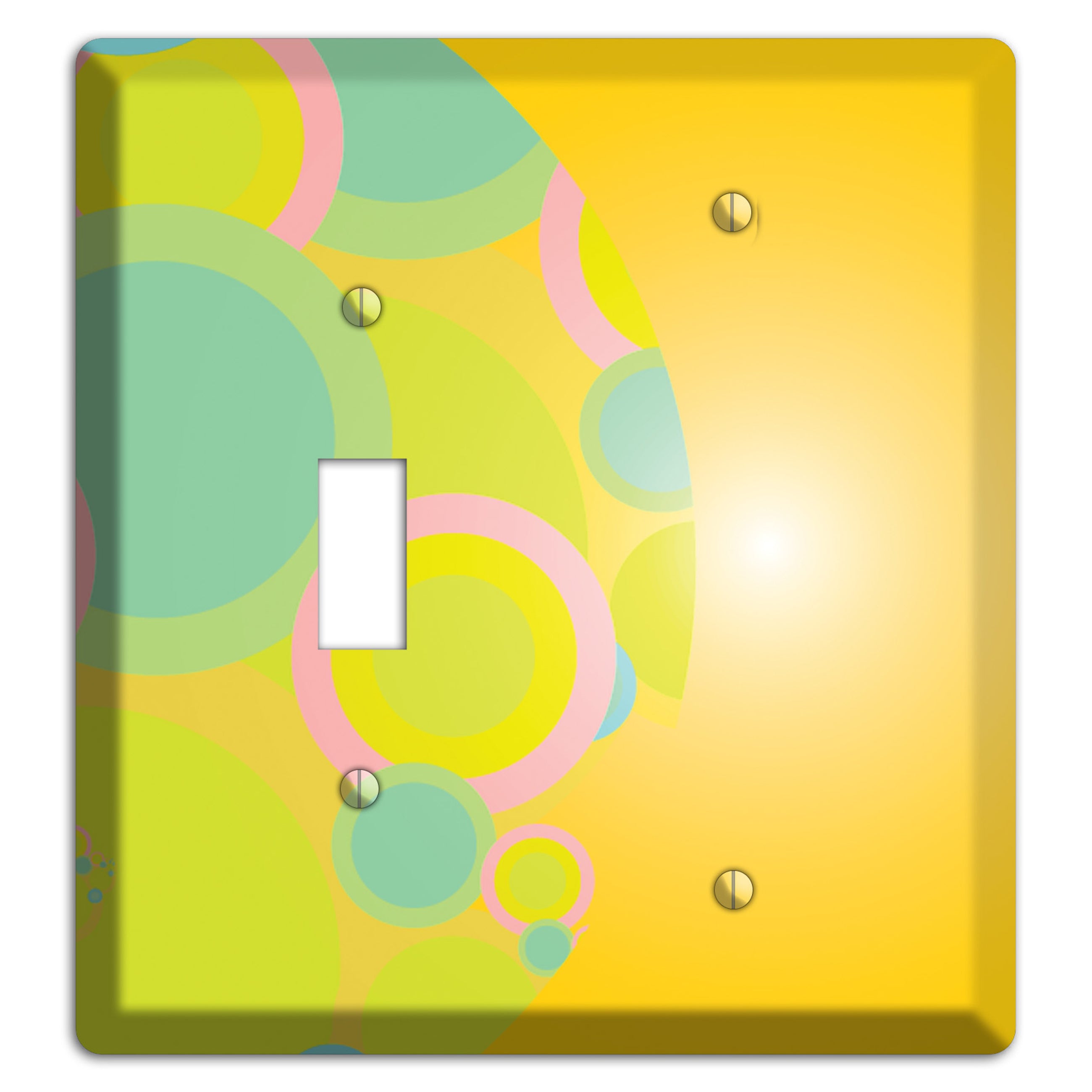 Yellow Circles Toggle / Blank Wallplate