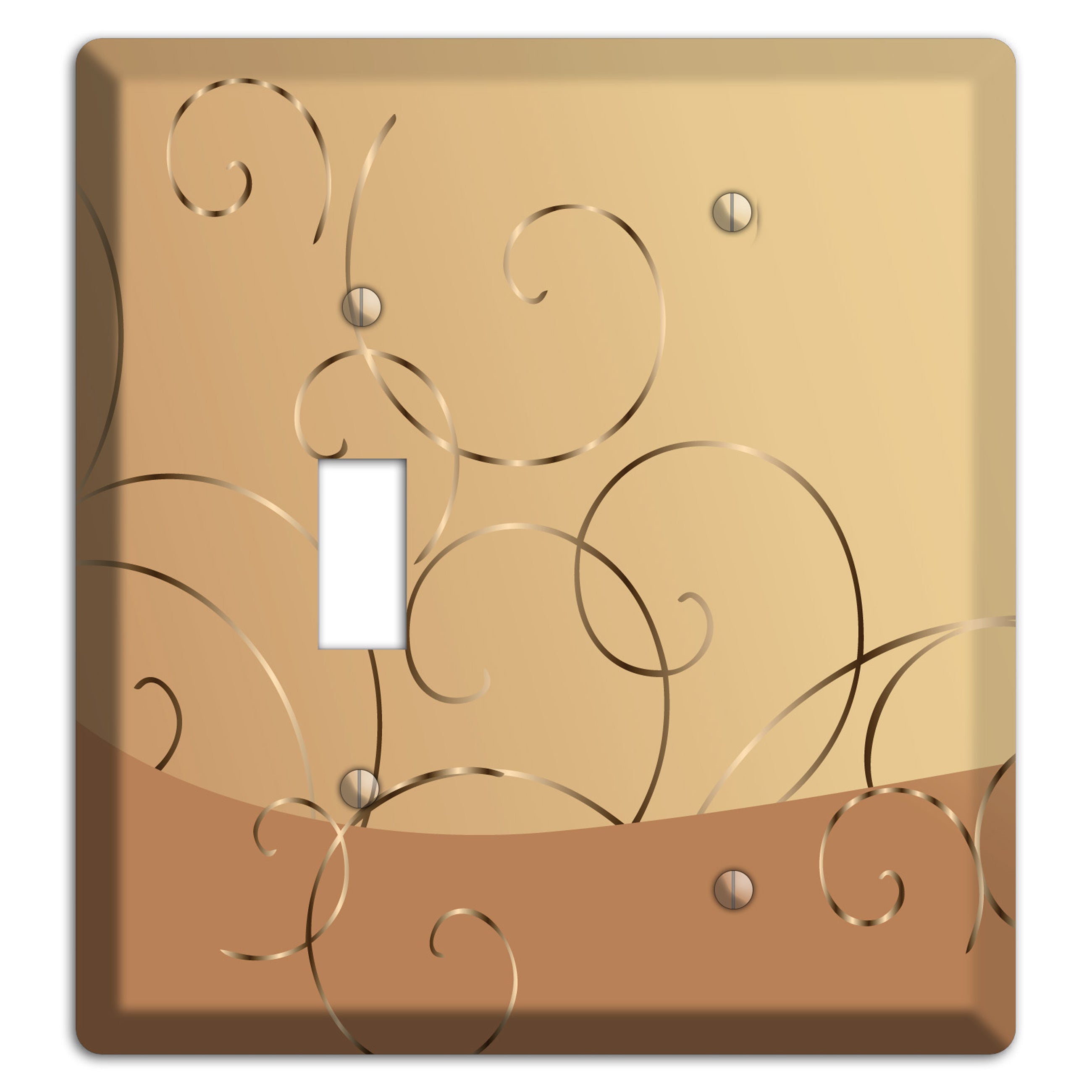 Light Brown and Beige Swirl Toggle / Blank Wallplate