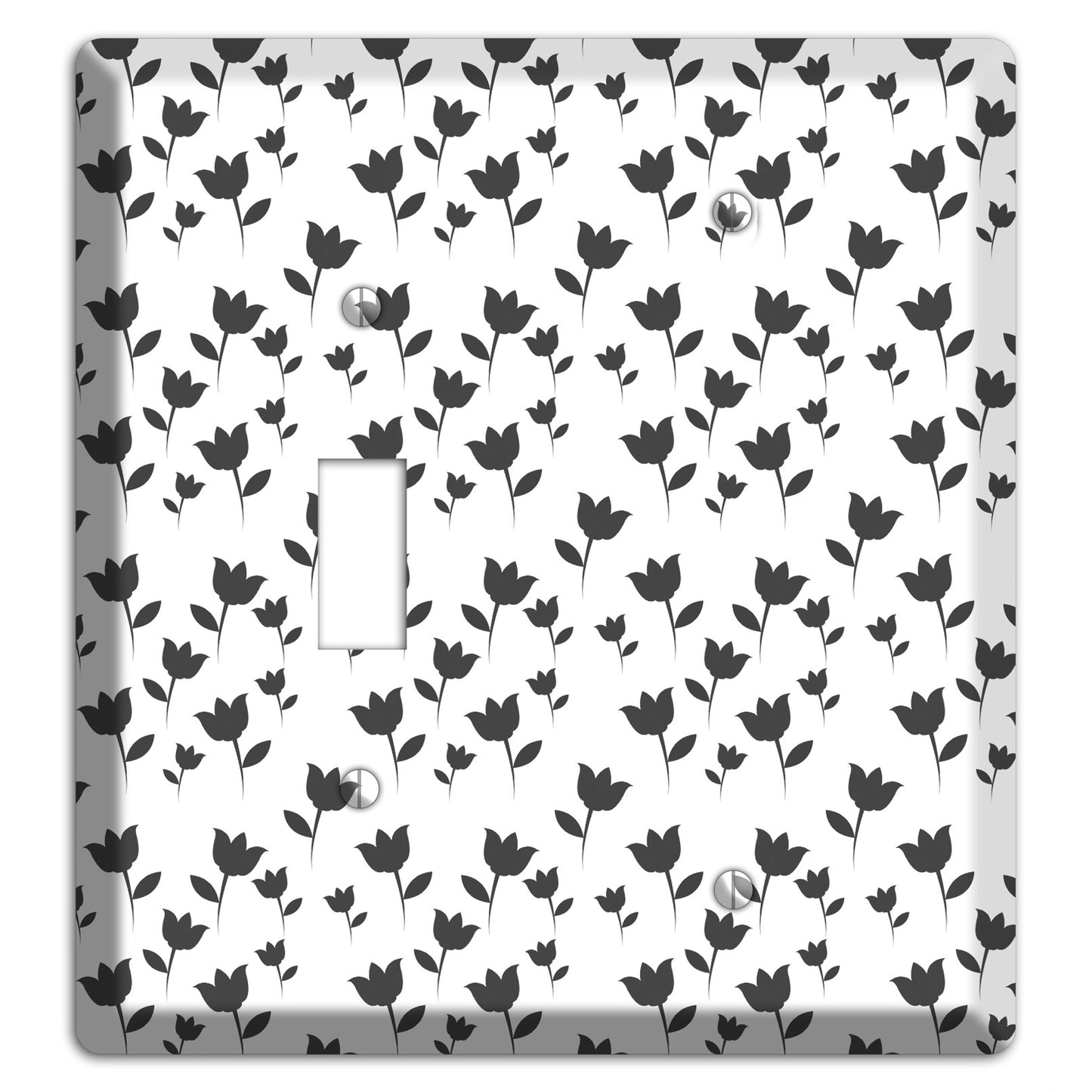 Black and White Tulips Toggle / Blank Wallplate