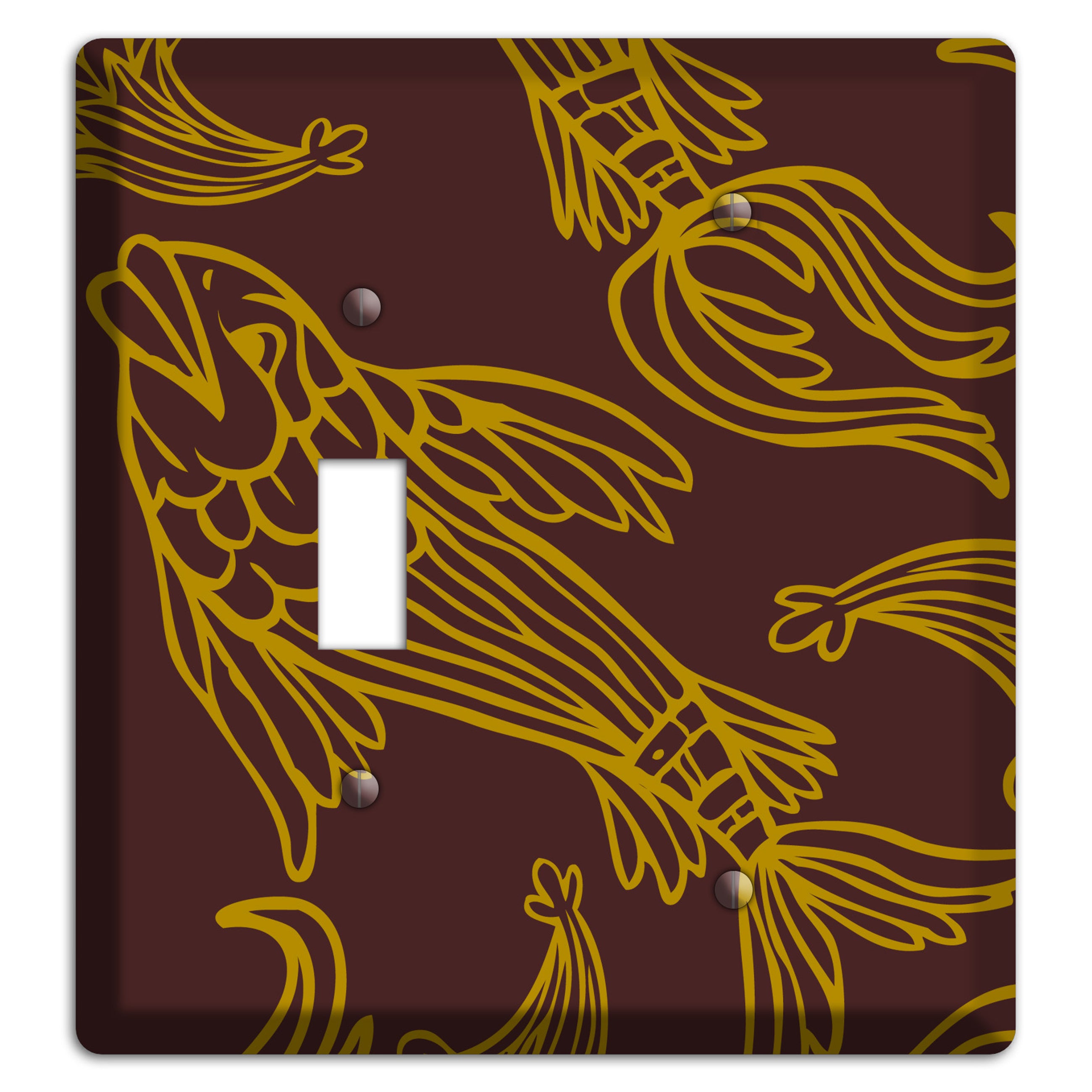 Brown and Beige Koi Toggle / Blank Wallplate