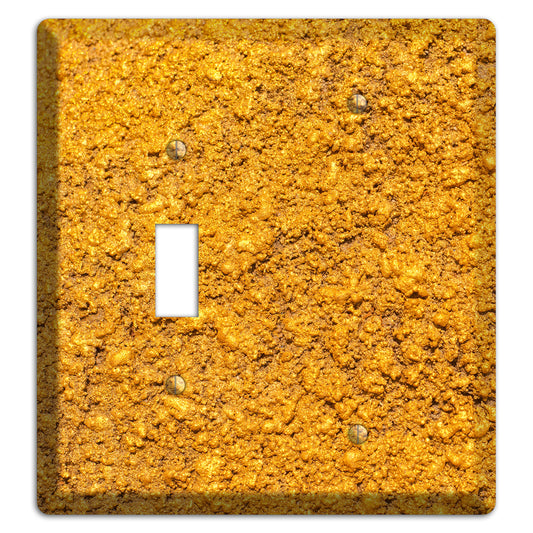Yellow Textured Concrete Toggle / Blank Wallplate