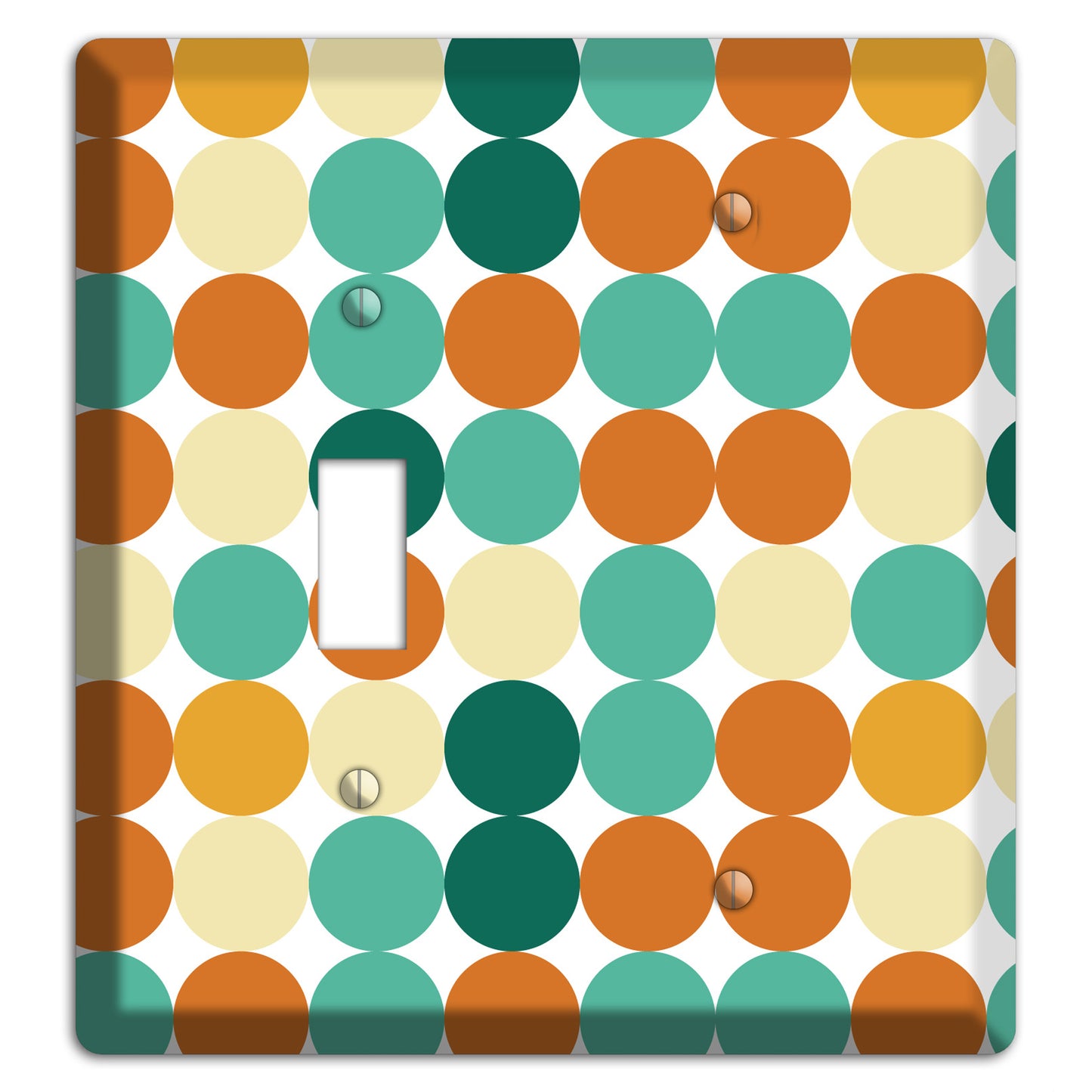 Multi Umber Jade Tiled Dots Toggle / Blank Wallplate