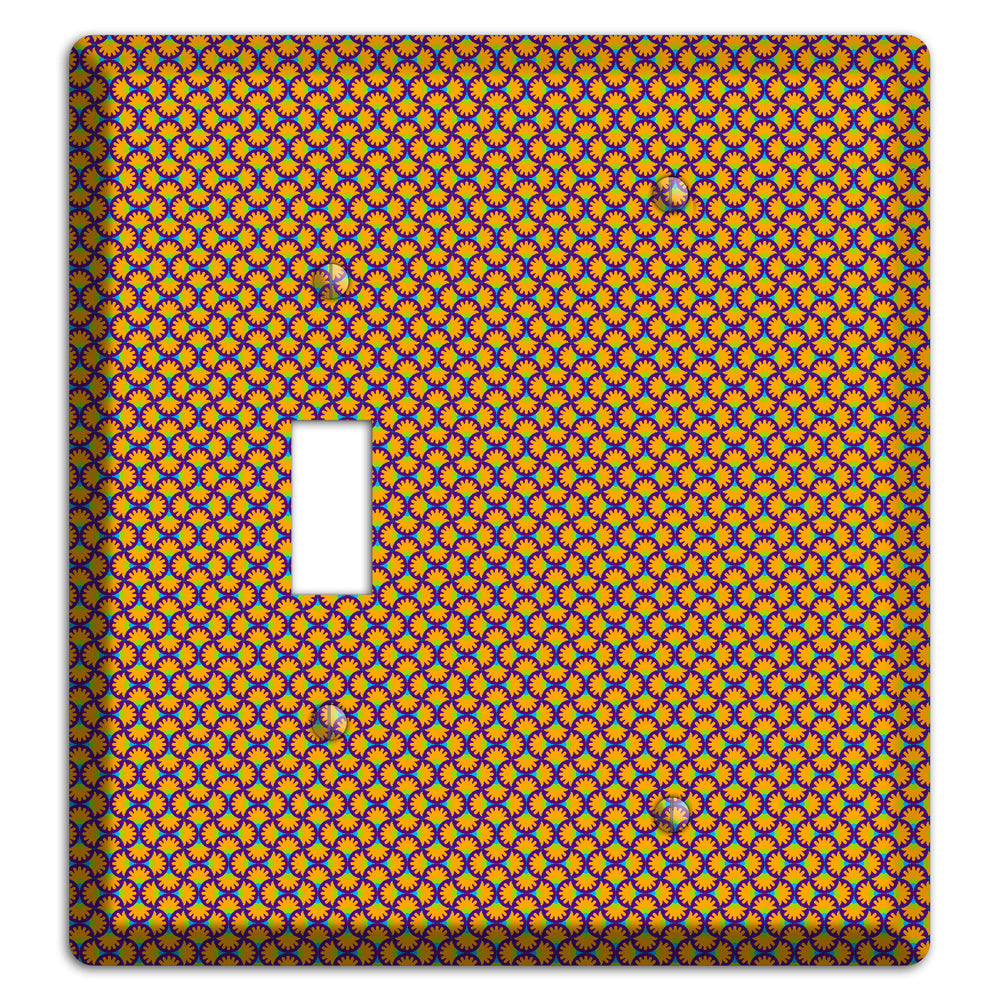 Purple Orange Green Scallop Translation Toggle / Blank Wallplate