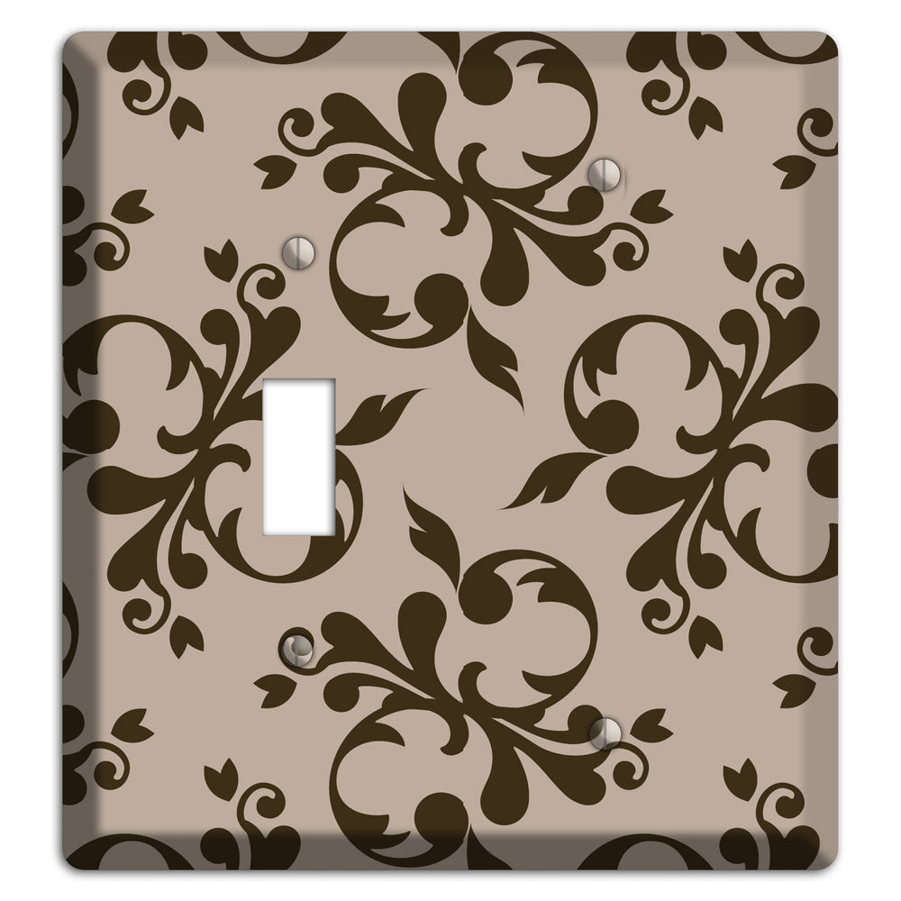Beige Victorian Toile Toggle / Blank Wallplate